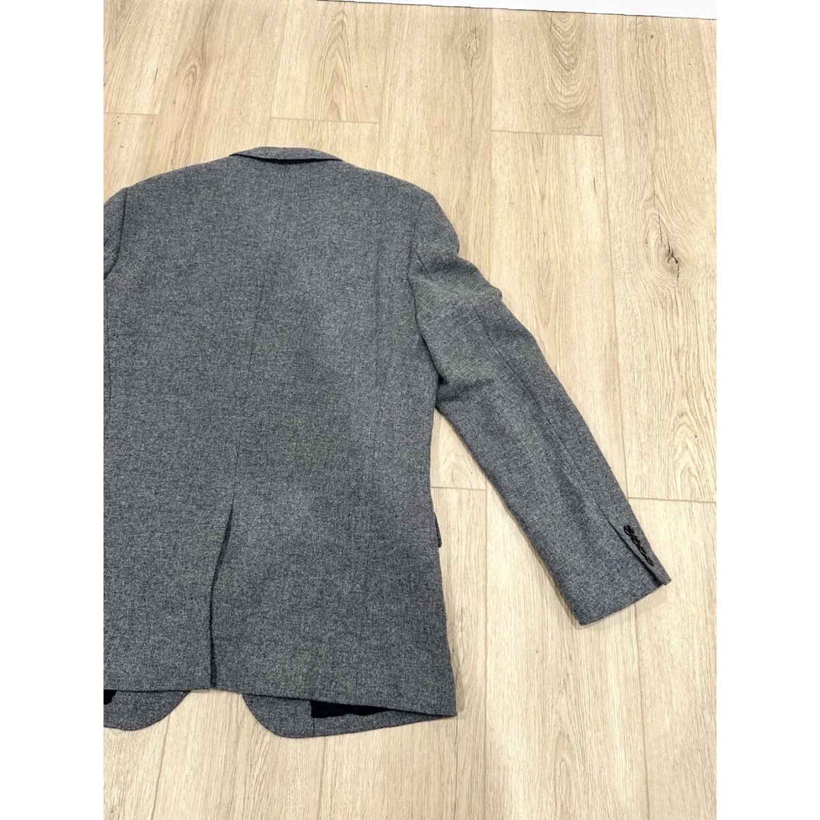 J.Crew J.Crew Sport Coat Blazer Mens Two Button Gray Yorkshire Tweed 44L Size 44R - 5 Thumbnail