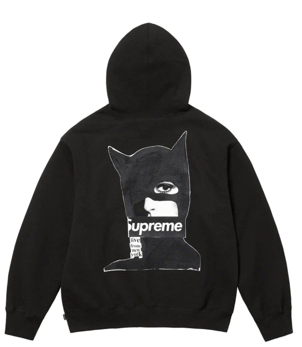 image of Supreme Catwomen Hooded Sweatshirt - Black, Men's (Size Medium)