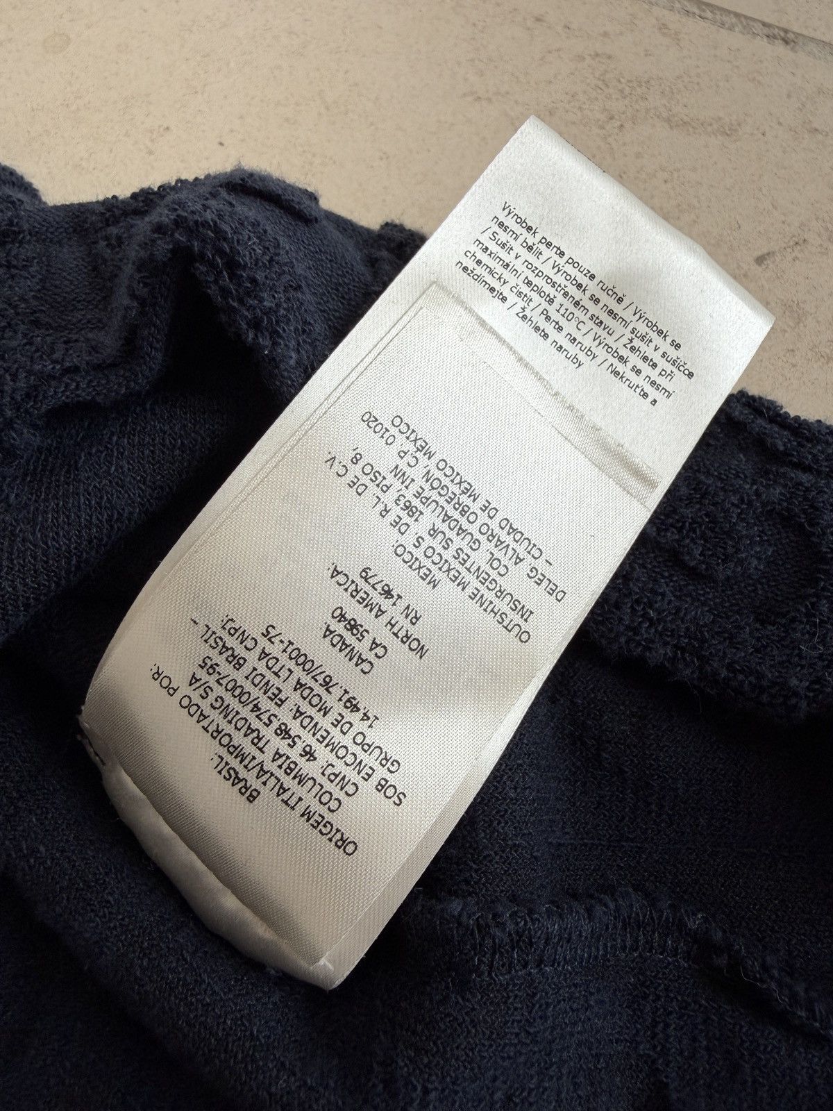 Fendi Fendi Roma FF Monogram Terry Cloth T-Shirt Navy Blue Size L Size US L / EU 52-54 / 3 - 11 Thumbnail