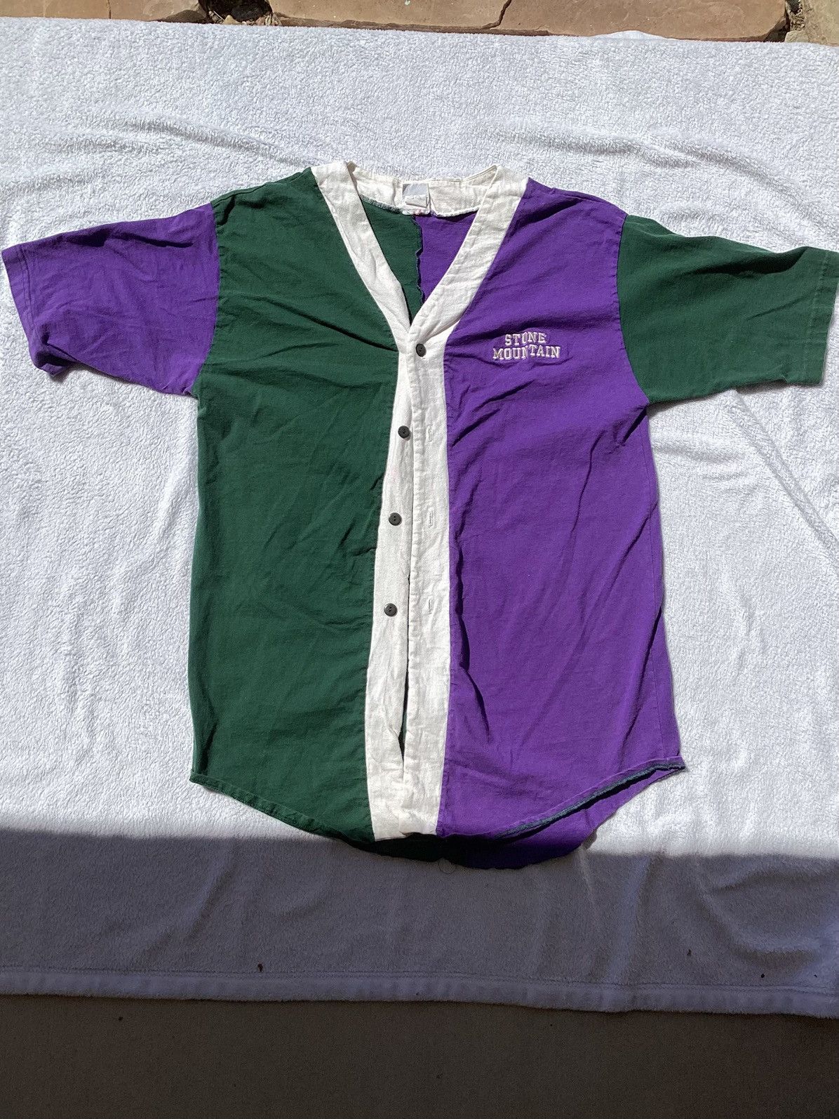 Other × Vintage Vtg stone Mountain Georgia green and purple button up jersey Size US XL / EU 56 / 4 - 1 Thumbnail