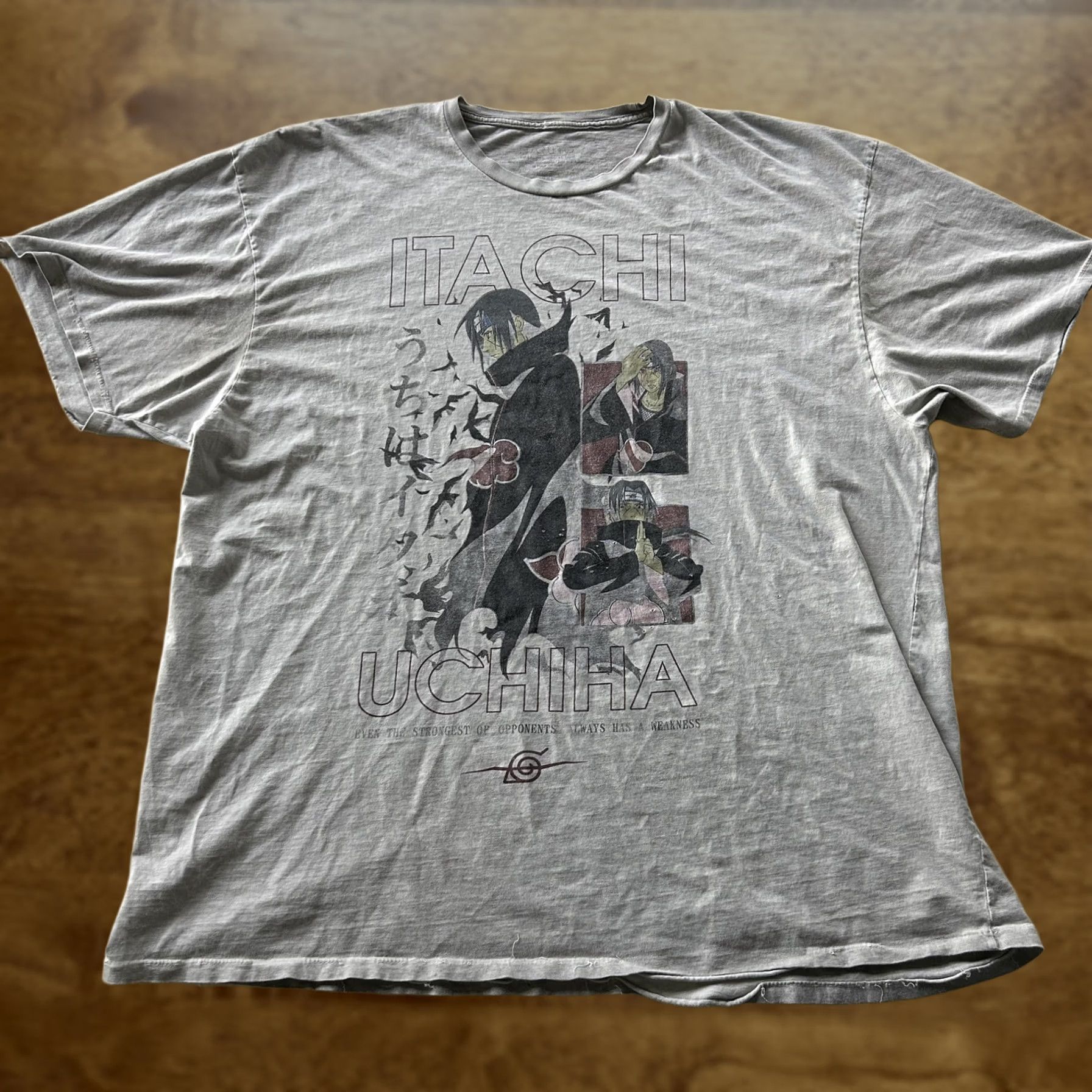 Vintage Naruto Itachi Uchiha Shirt Mens XL Gray Akatsuki Anime Graphic Tee T-Shirt Size US XL / EU 56 / 4 - 1 Thumbnail