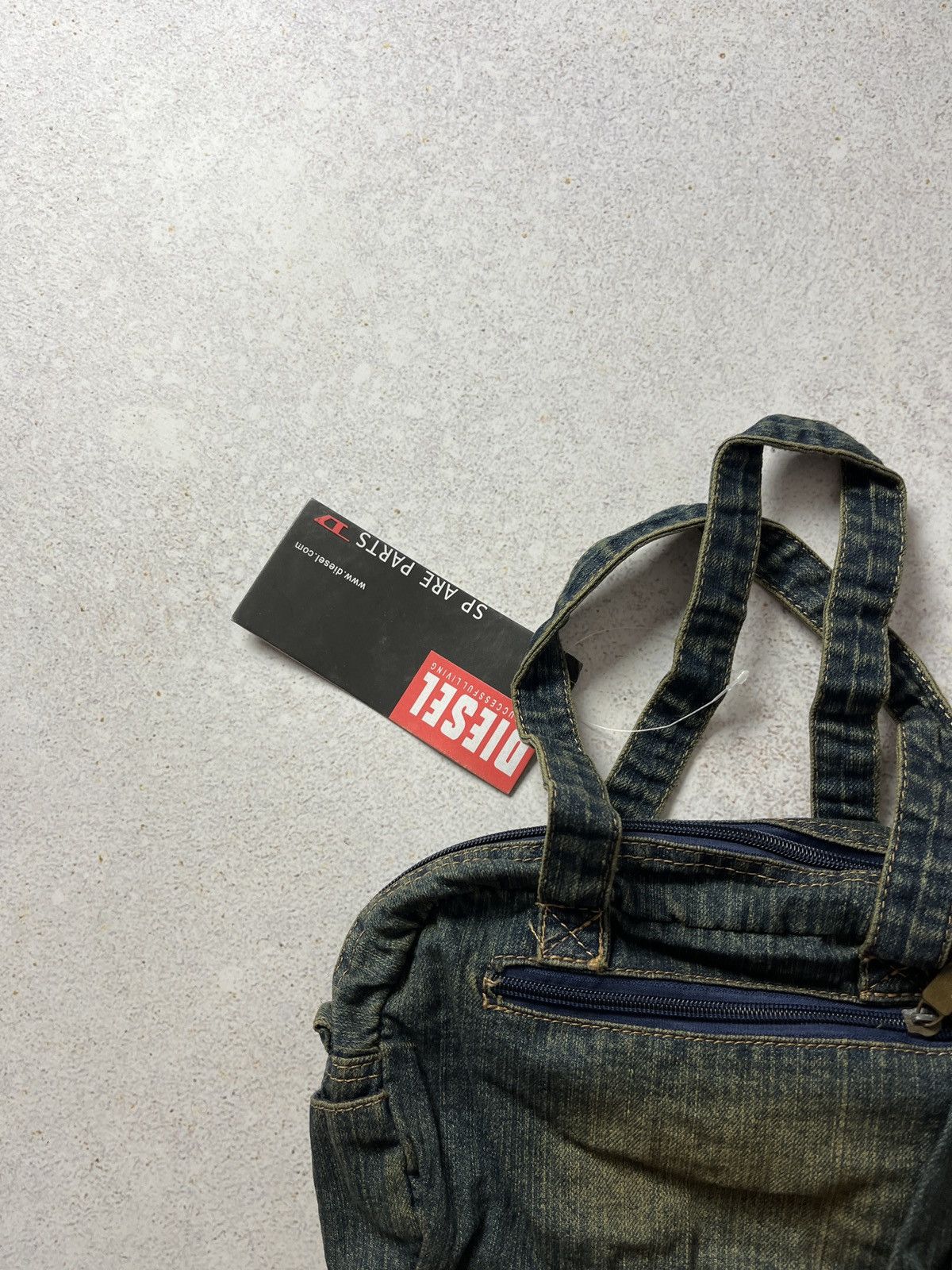 Diesel Vintage Diesel Shoulder Bag Distressed Denim Y2K Spare Parts Size ONE SIZE - 6 Thumbnail