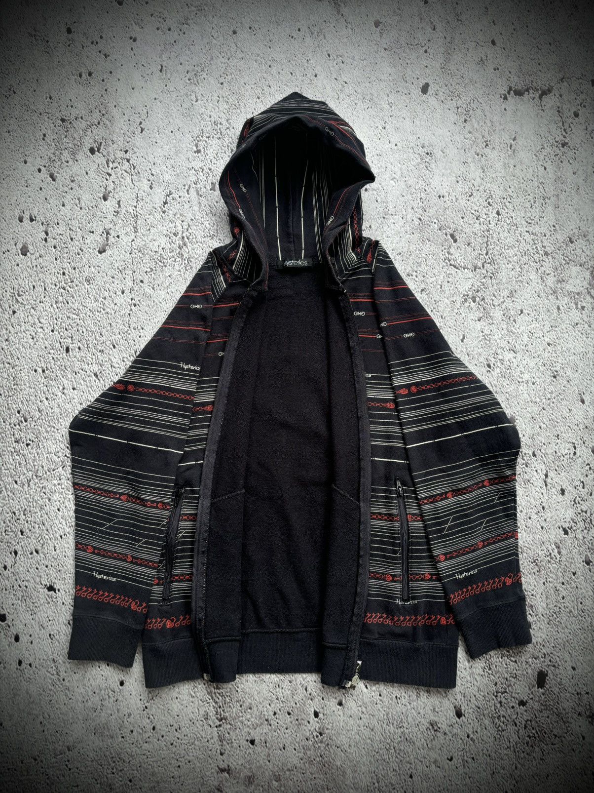 Hysteric Glamour Hysteric glamour Stripe Zip Hoodie Size US M / EU 48-50 / 2 - 7 Thumbnail