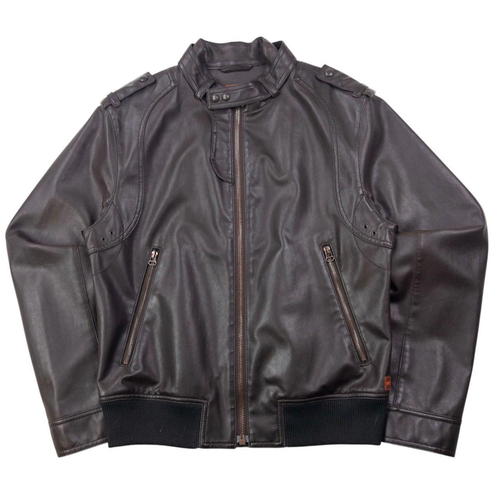 Hugo Boss Vintage 90s Hugo Boss Zip Up Leather Jacket Size S Size US S / EU 44-46 / 1 - 1 Thumbnail