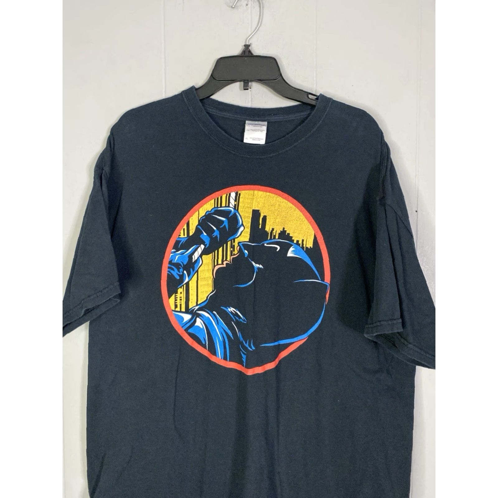 Gildan VINTAGE Batman Movie Promo T Shirt XL TG Y2K 23x31 Men Black Short Sleeve Gildan Big & Tall XLT Size US XL / EU 56 / 4 - 5 Thumbnail