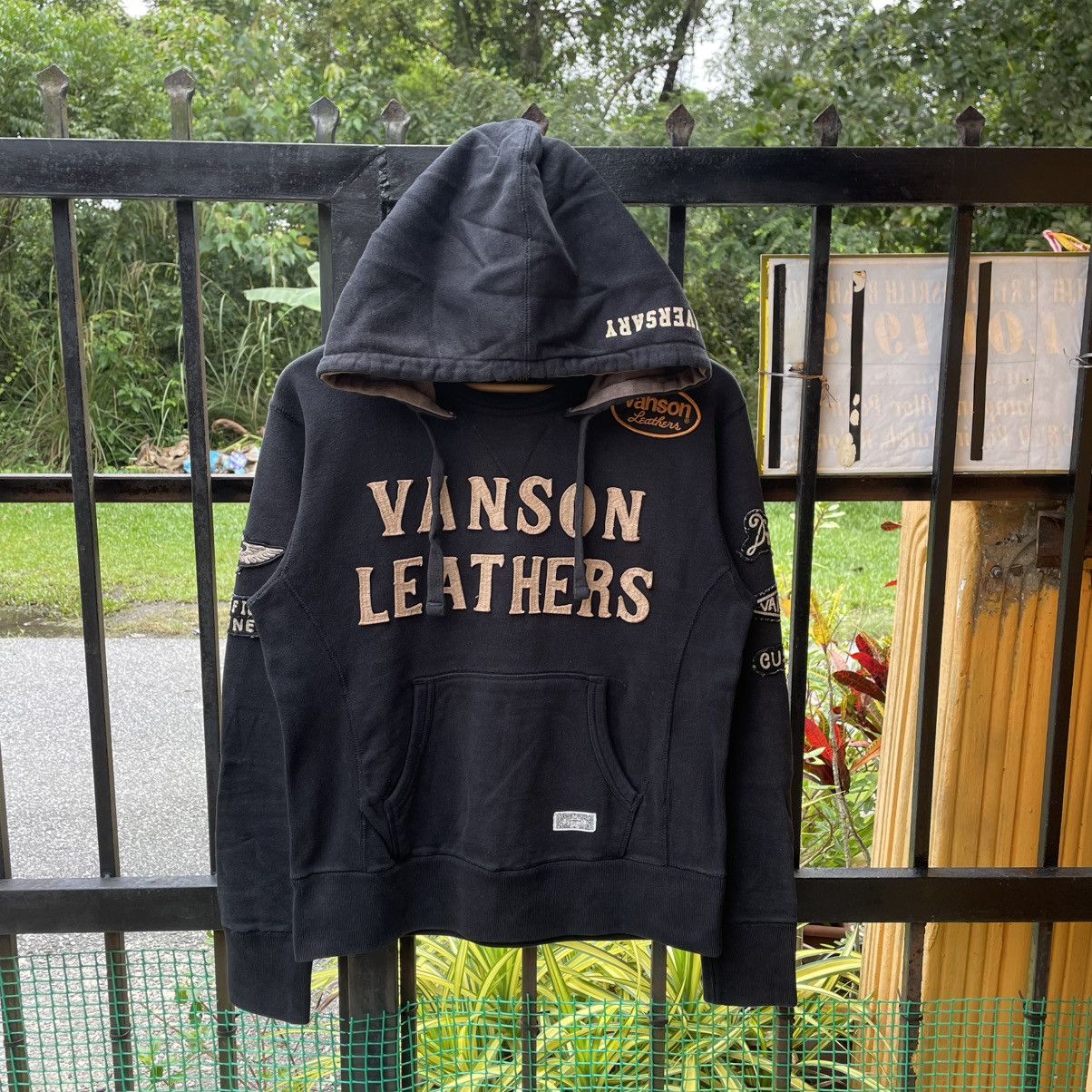 Vanson Leathers 🔥Vintage Vanson Leather Sick Big Spellout Pullover Hoodie Size US S / EU 44-46 / 1 - 1 Thumbnail