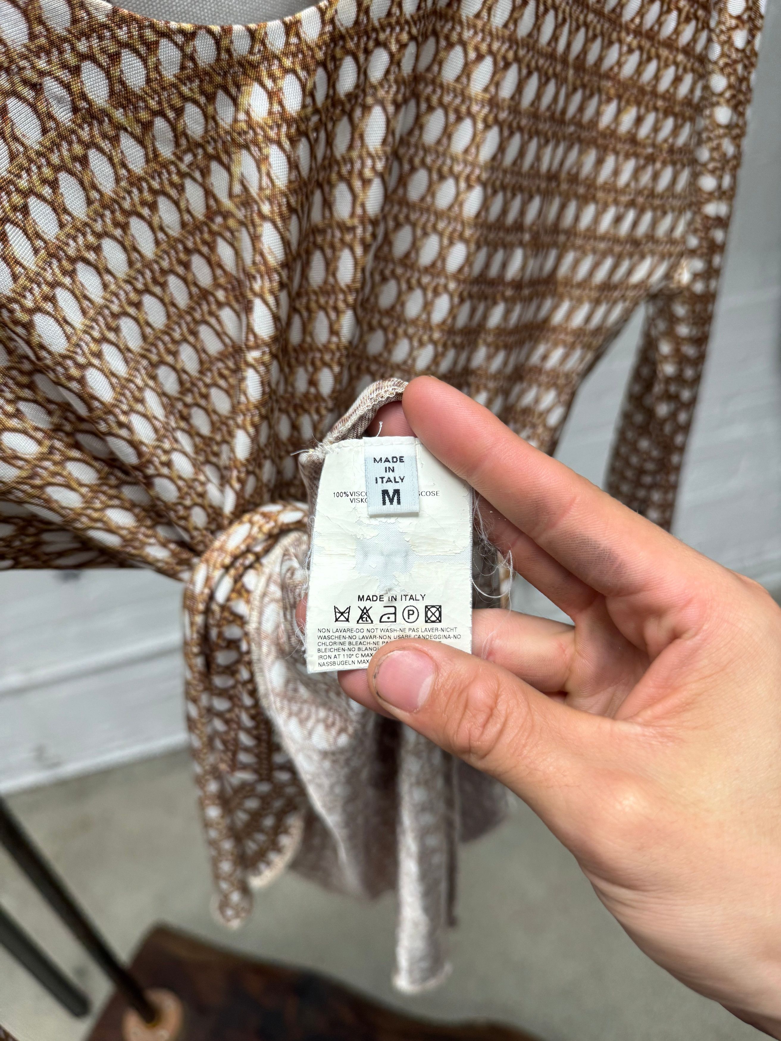 Maison Margiela Maison Martin Margiela ‘Basket Weave’ Viscose Long Sleeve Shirt Size US M / EU 48-50 / 2 - 5 Thumbnail
