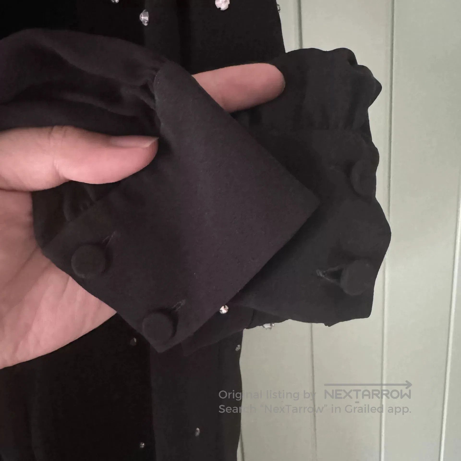 Saint Laurent Paris Saint Laurent Black Rhinestone Shirt. Size S / US 4 / IT 40 - 7 Thumbnail