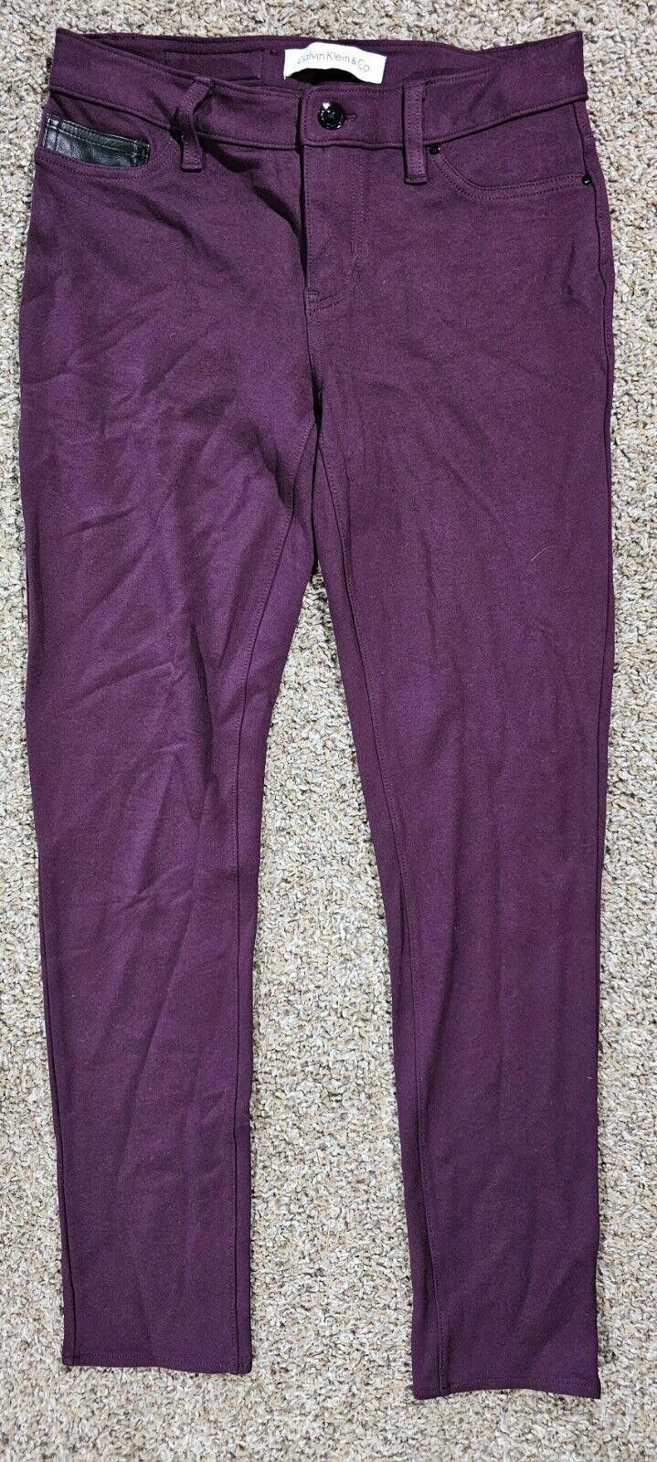 Calvin Klein Calvin Klein Career Women's Ankle Taper Pants Purple Size 4 Size 27" / US 4 / IT 40 - 1 Thumbnail