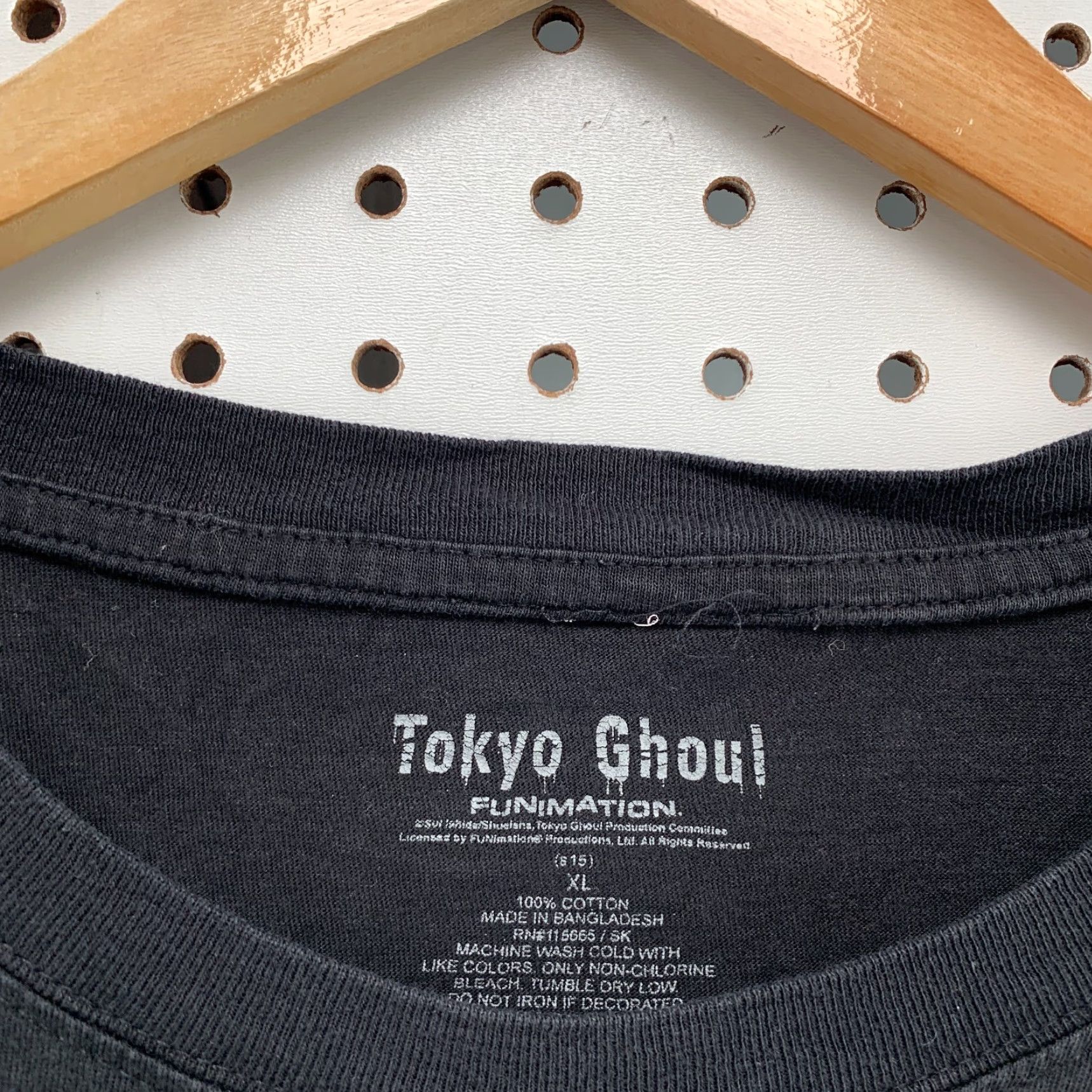 Vintage Tokyo Ghoul Shirt Black Short Sleeve Anime Adult L 23x27 Funimation Mens Size US L / EU 52-54 / 3 - 6 Thumbnail