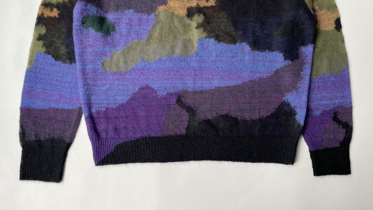 Dries Van Noten Sample Abstract Camo Mohair Sweater Size US L / EU 52-54 / 3 - 9 Thumbnail