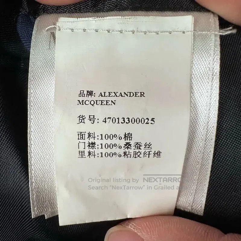 Alexander McQueen Alexander McQueen Men's Navy Cotton Jacket . Size US M / EU 48-50 / 2 - 6 Thumbnail
