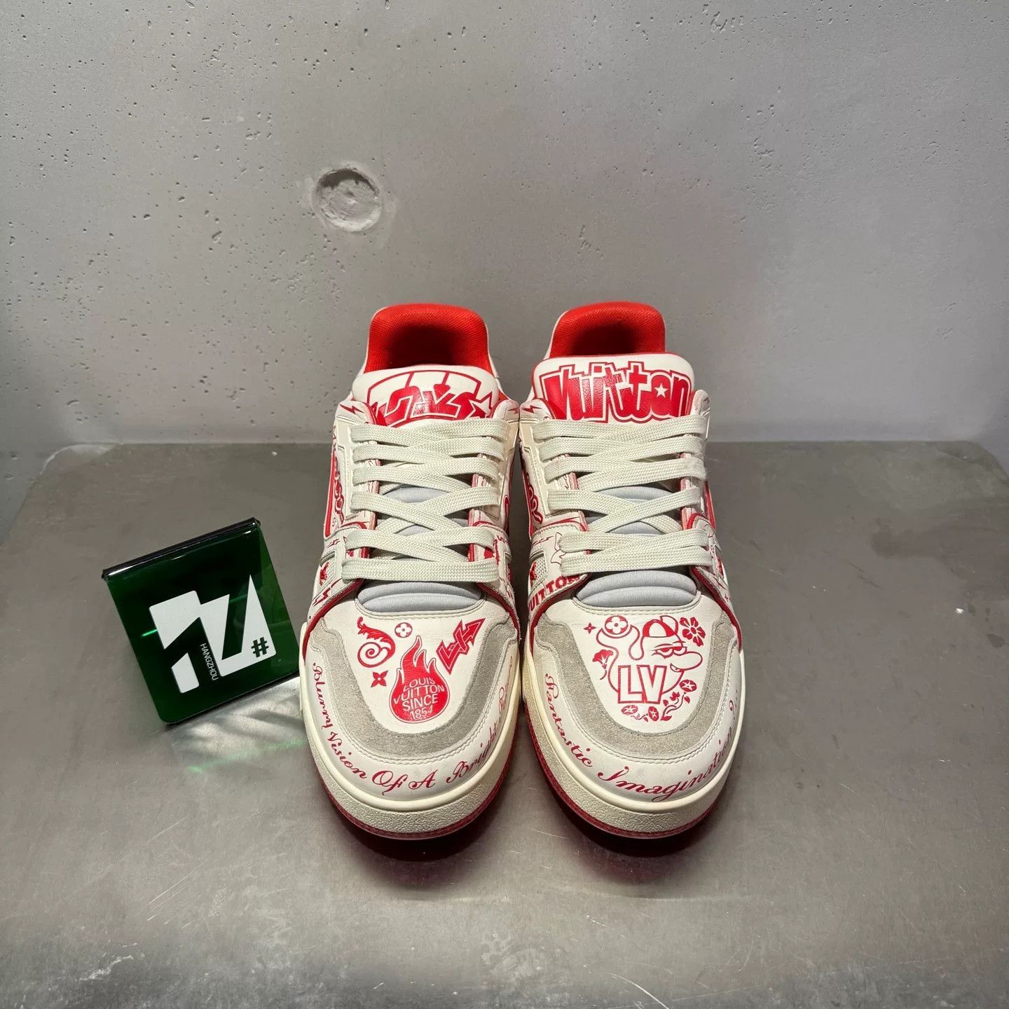 Louis Vuitton Louis Vuitton Limited Red Lowtop Sneakers 41 Men Size US 8.5 / EU 41-42 - 1 Thumbnail
