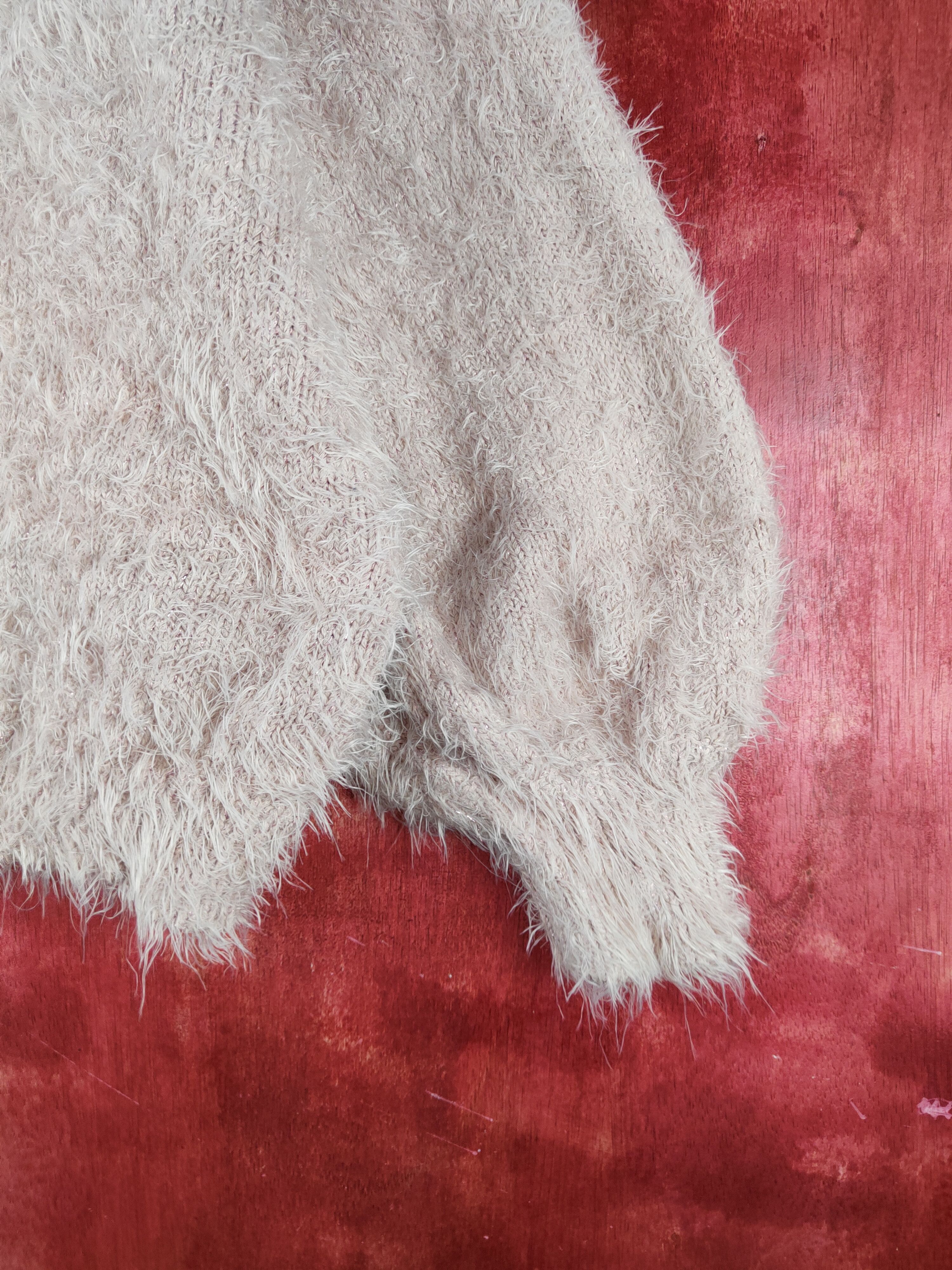 GU × Japanese Brand GU Pink Shag Shaggy Fur Mohair Knitwear #S2190 Size L / US 10 / IT 46 - 6 Thumbnail