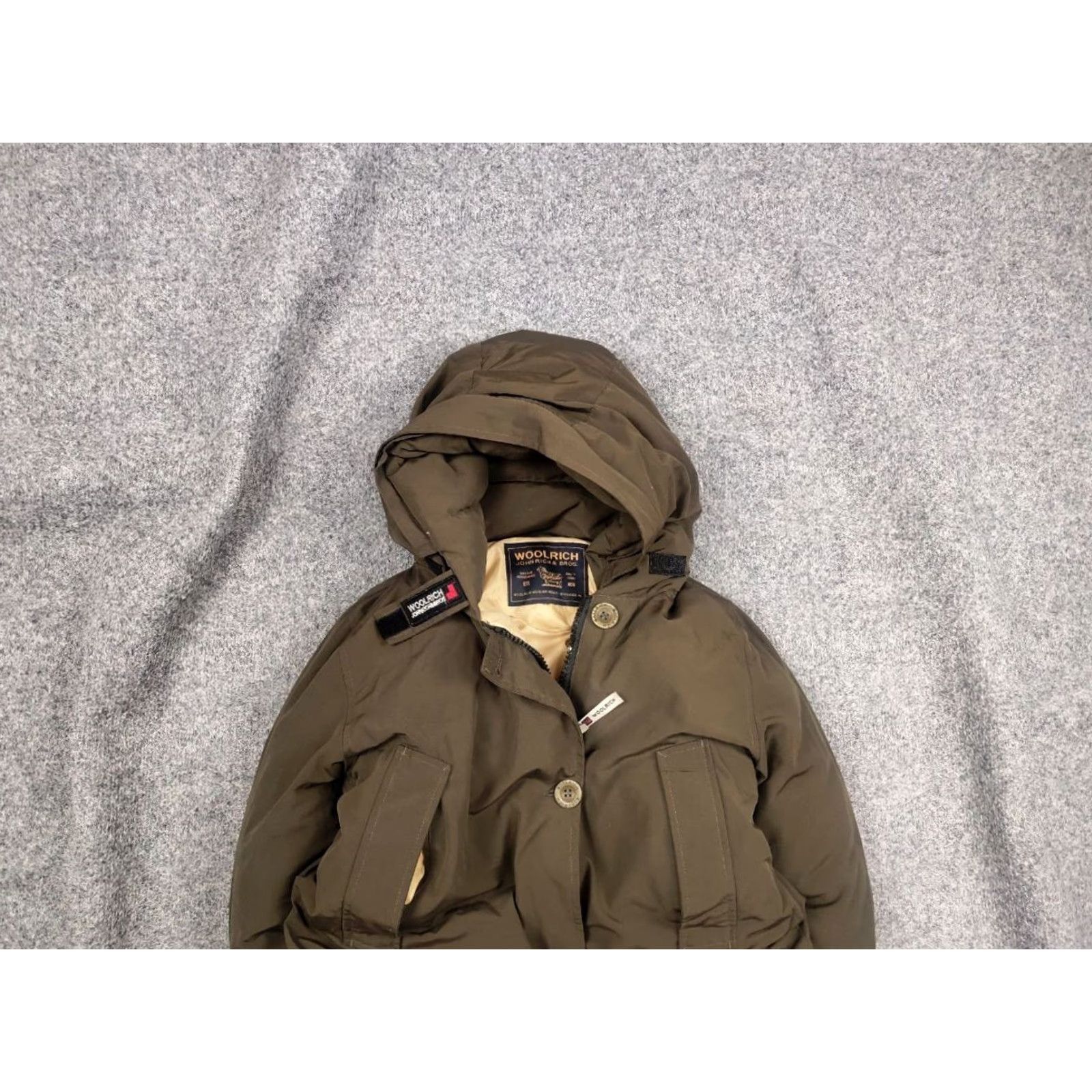 Vintage Woolrich Arctic Parka Womens Jacket Down Hooded 4 Pocket Nylon Shell Green Winter Mid-Length 3 in 1? Size M / US 6-8 / IT 42-44 - 2 Thumbnail
