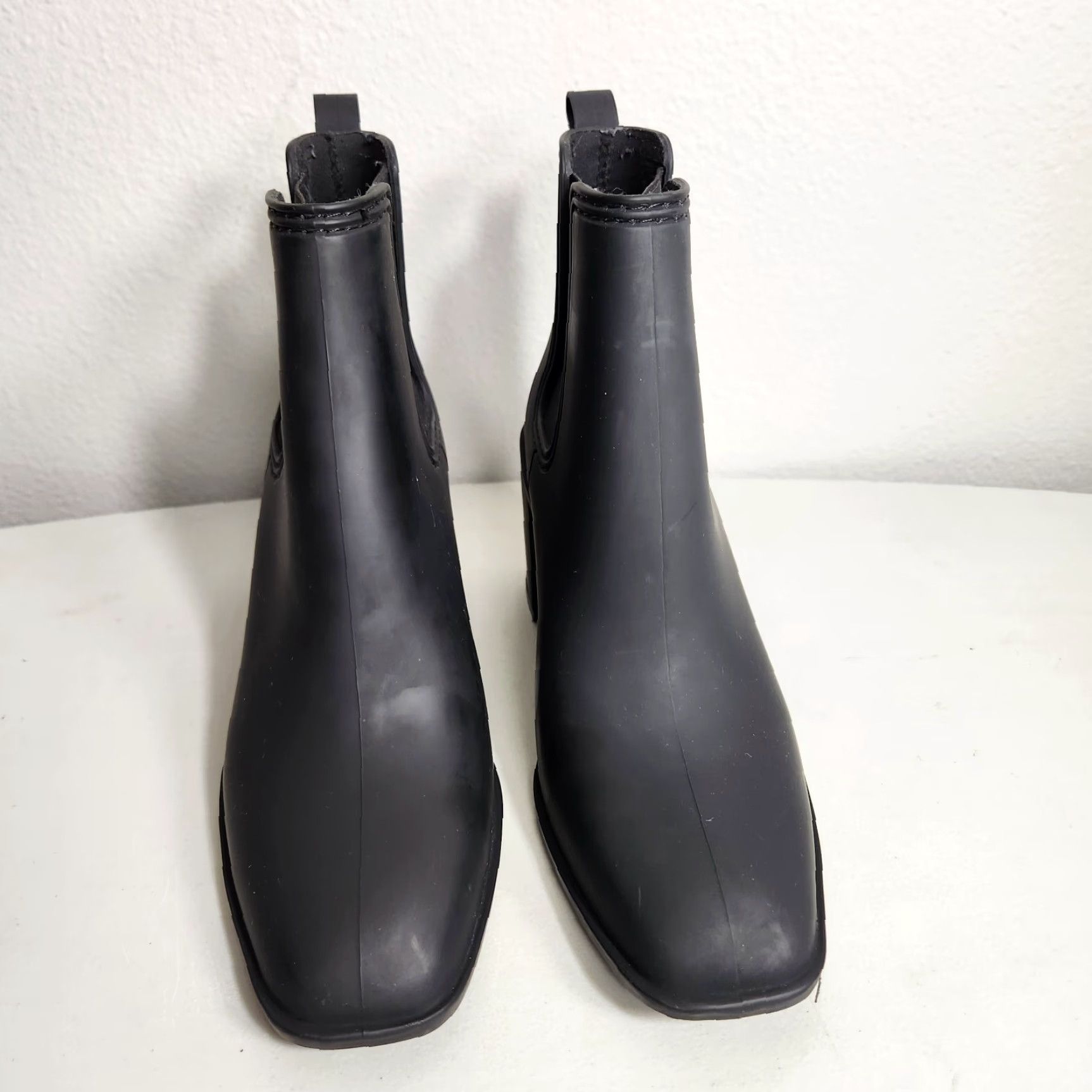 Jeffrey Campbell Jeffrey Campbell Womens Black Hurricane Heeled Chelsea Rain Booties-Size 10 Size US 10 / IT 40 - 5 Thumbnail