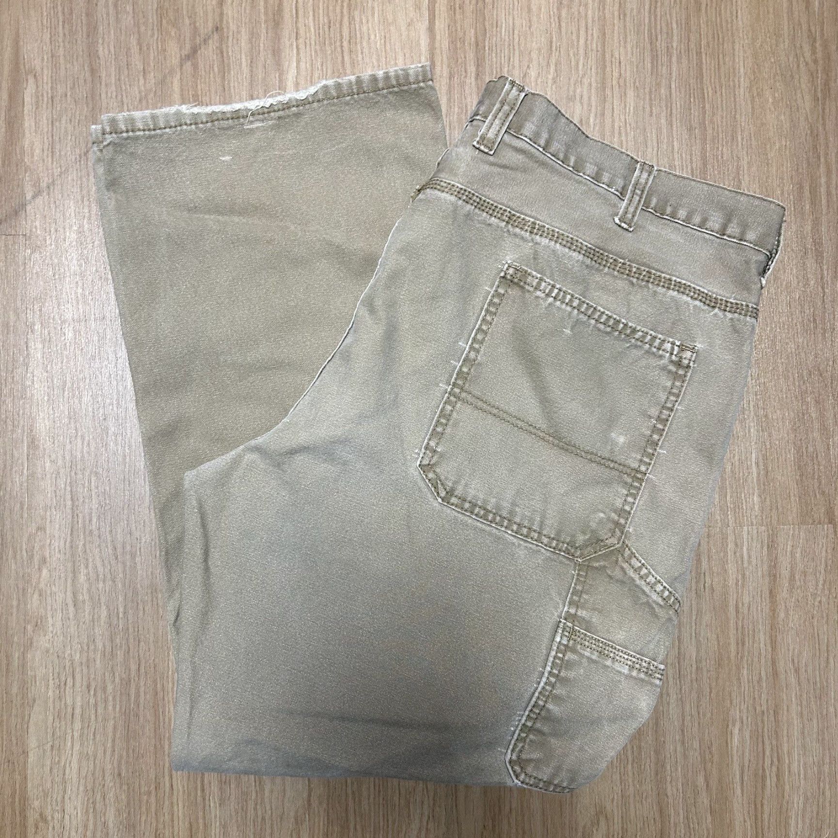 Vintage C.E. Schmidt Workwear Pants Duck Canvas Tan Carpenter Straight Leg 40x29 Mens Regular Size US 40 / EU 56 - 2 Thumbnail