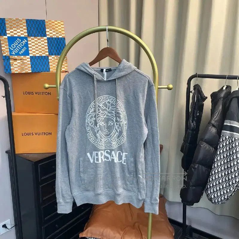 Versace Versace Gray Cotton Women's Hoodie . Size M / US 6-8 / IT 42-44 - 1 Thumbnail