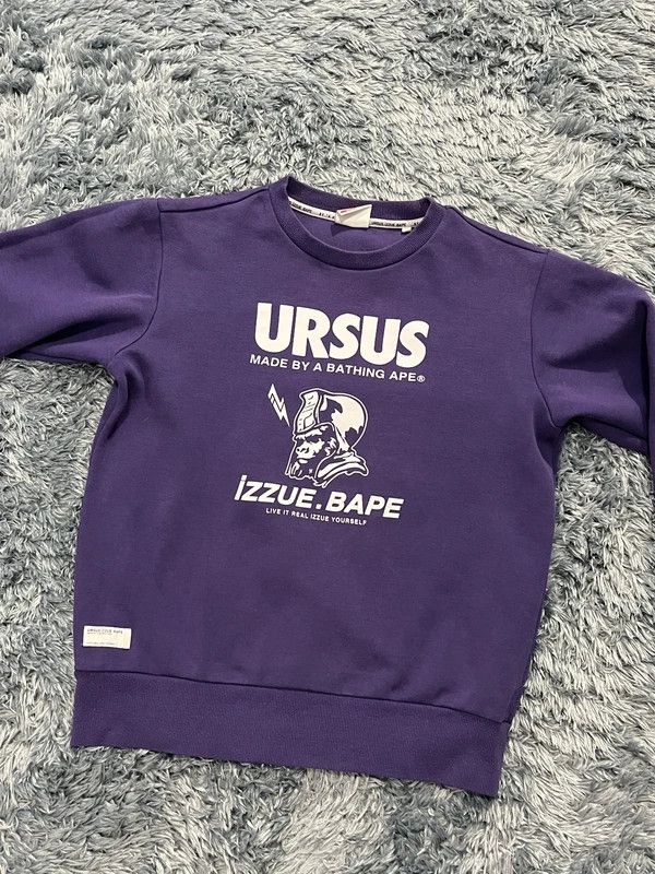 Bape Ursus BAPE x izzue 2019 Purple Sweatshirt Size US M / EU 48-50 / 2 - 8 Thumbnail