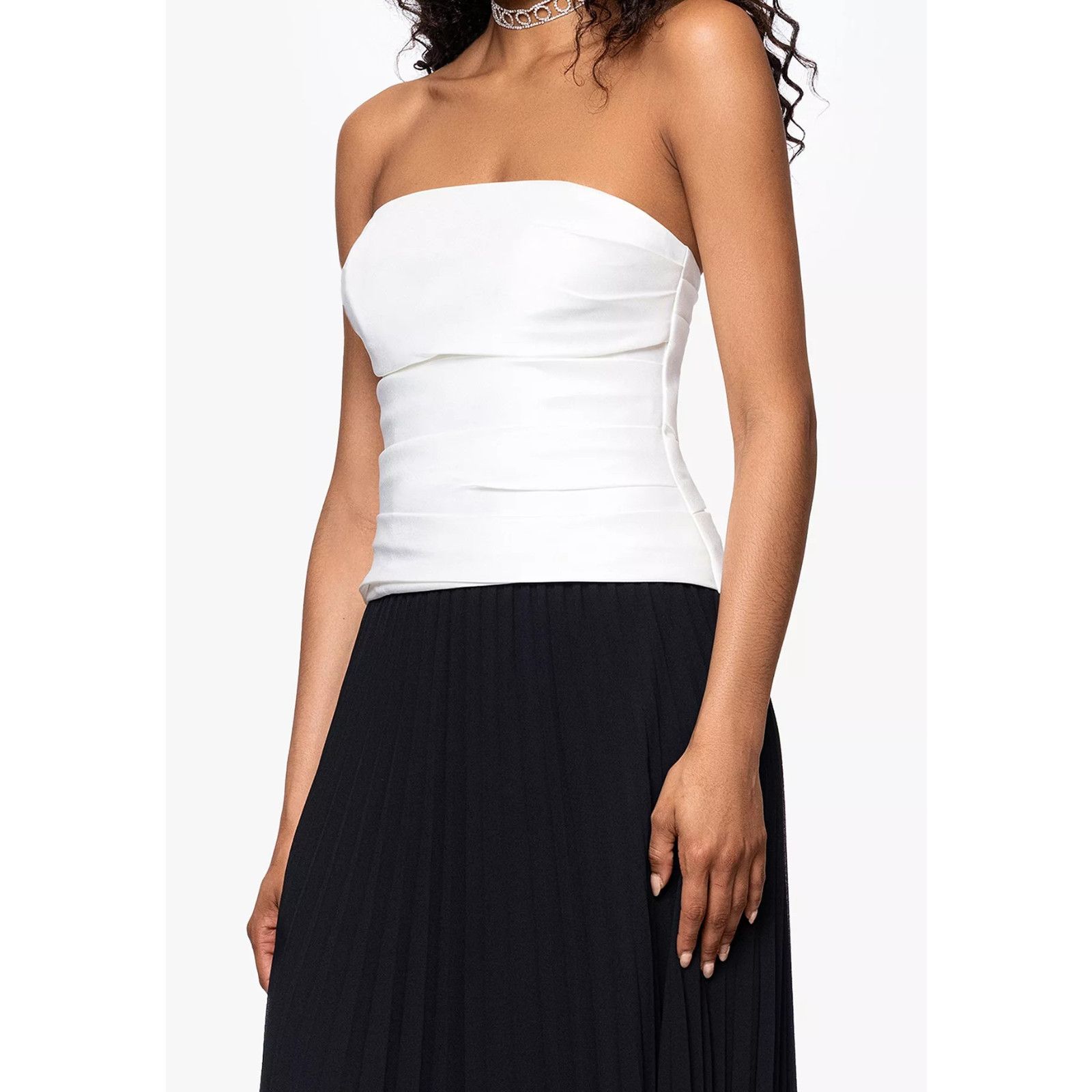 Other Betsy & Adam Colorblocked Strapless ChiffonSkirt LongSize 10 Size L / US 10 / IT 46 - 3 Thumbnail