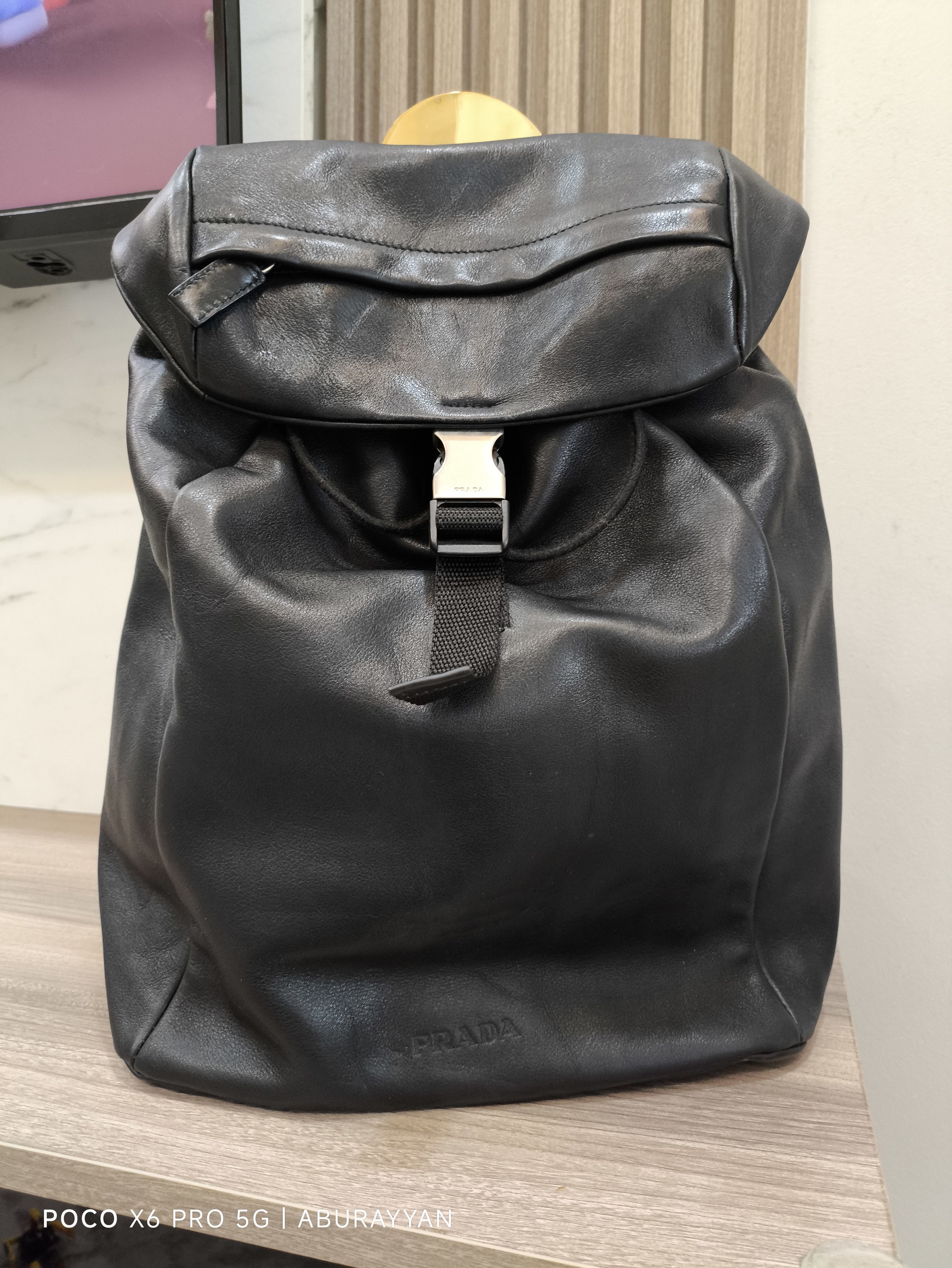 Prada Prada Soft Calf Leather Black Backpack Bag Size ONE SIZE - 15 Thumbnail