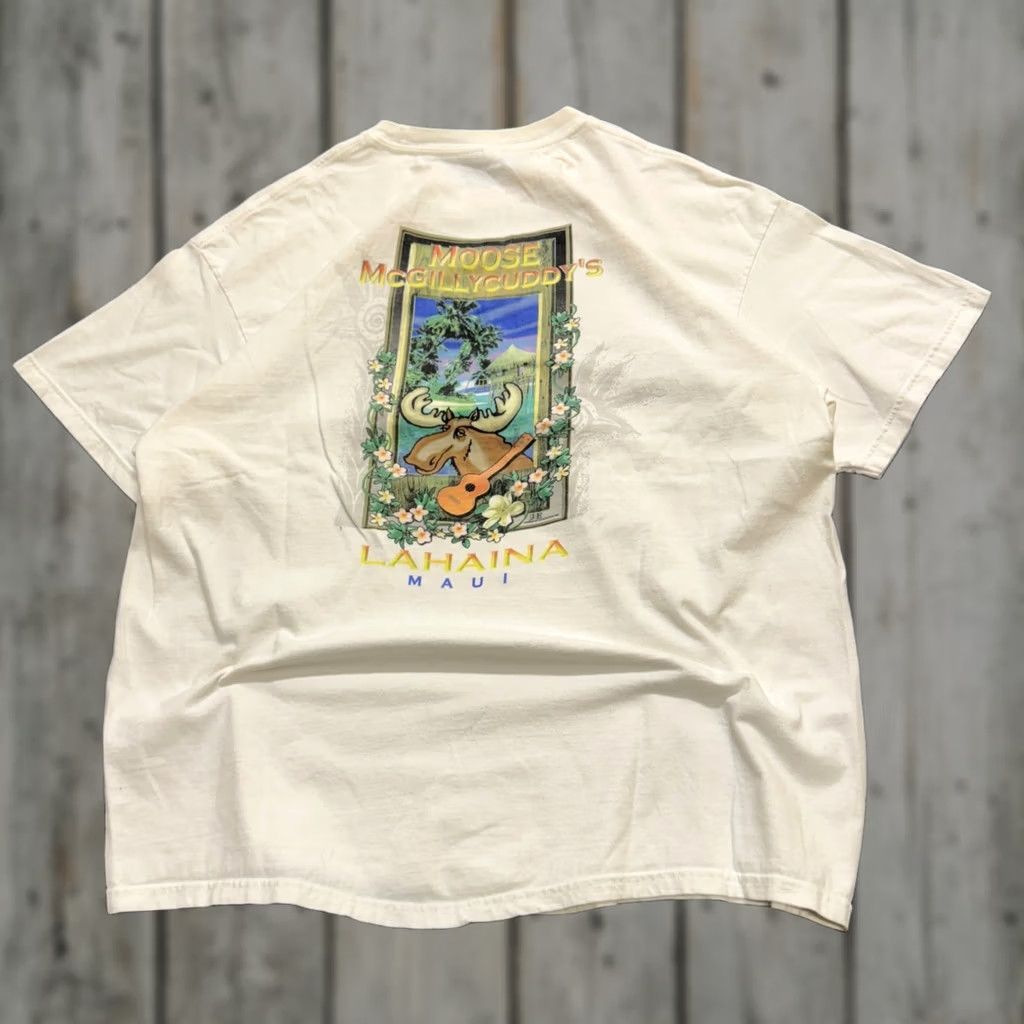 Off-White VINTAGE Hawaii T-shirt Men XL Off-white Lahina Island 90s Hanes Heavyweight Beige Size US XL / EU 56 / 4 - 1 Thumbnail