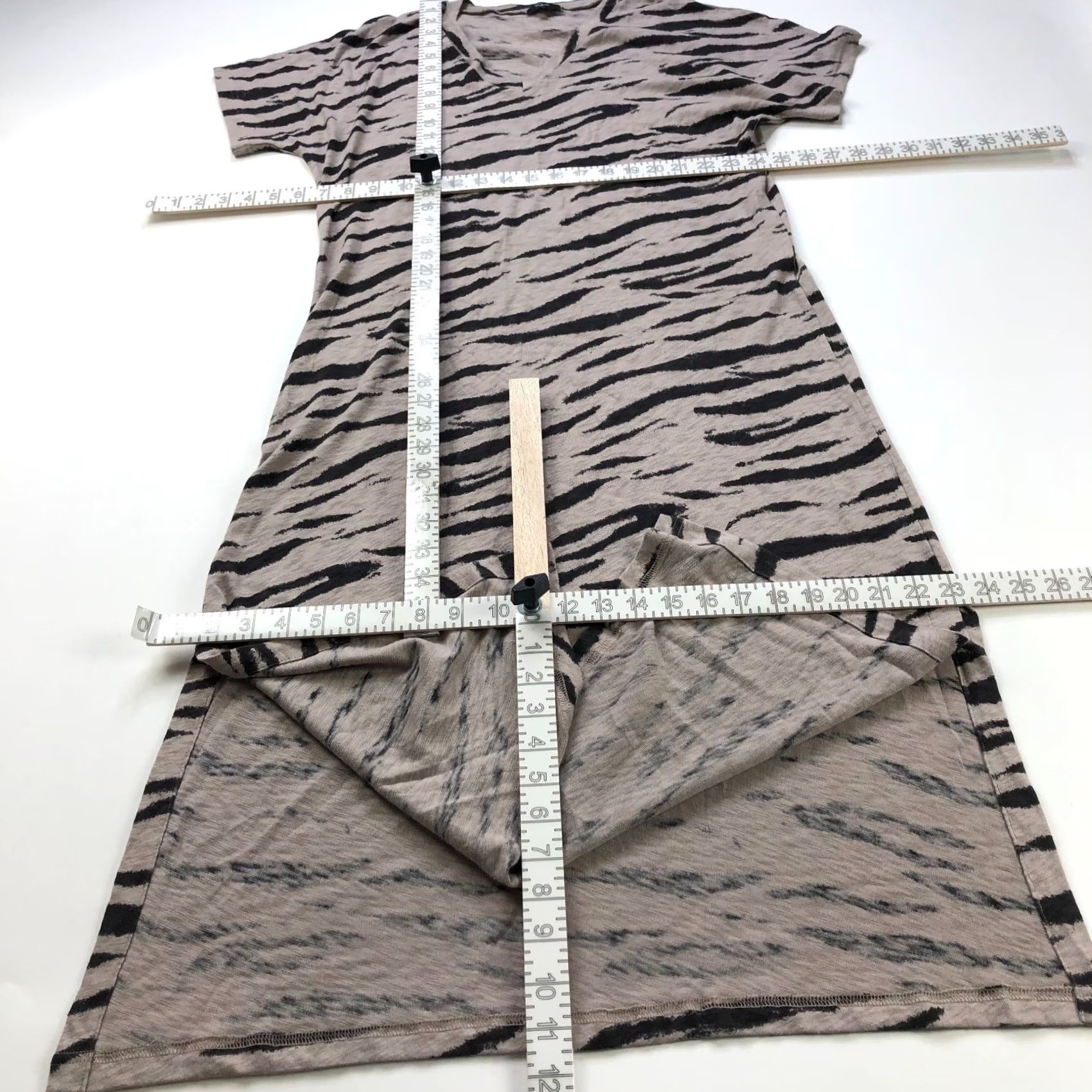 Rails Rails Watercolor Tiger Midi Dress M Women's Black Mauve Beige Size M / US 6-8 / IT 42-44 - 3 Thumbnail