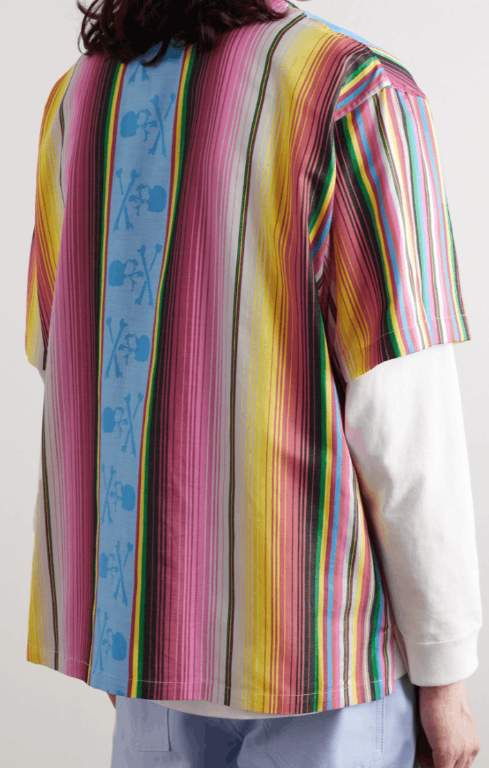 Mastermind World MASTERMIND WORLD Camp-Collar Striped Cotton-Jacquard Shirt Size US M / EU 48-50 / 2 - 2 Thumbnail