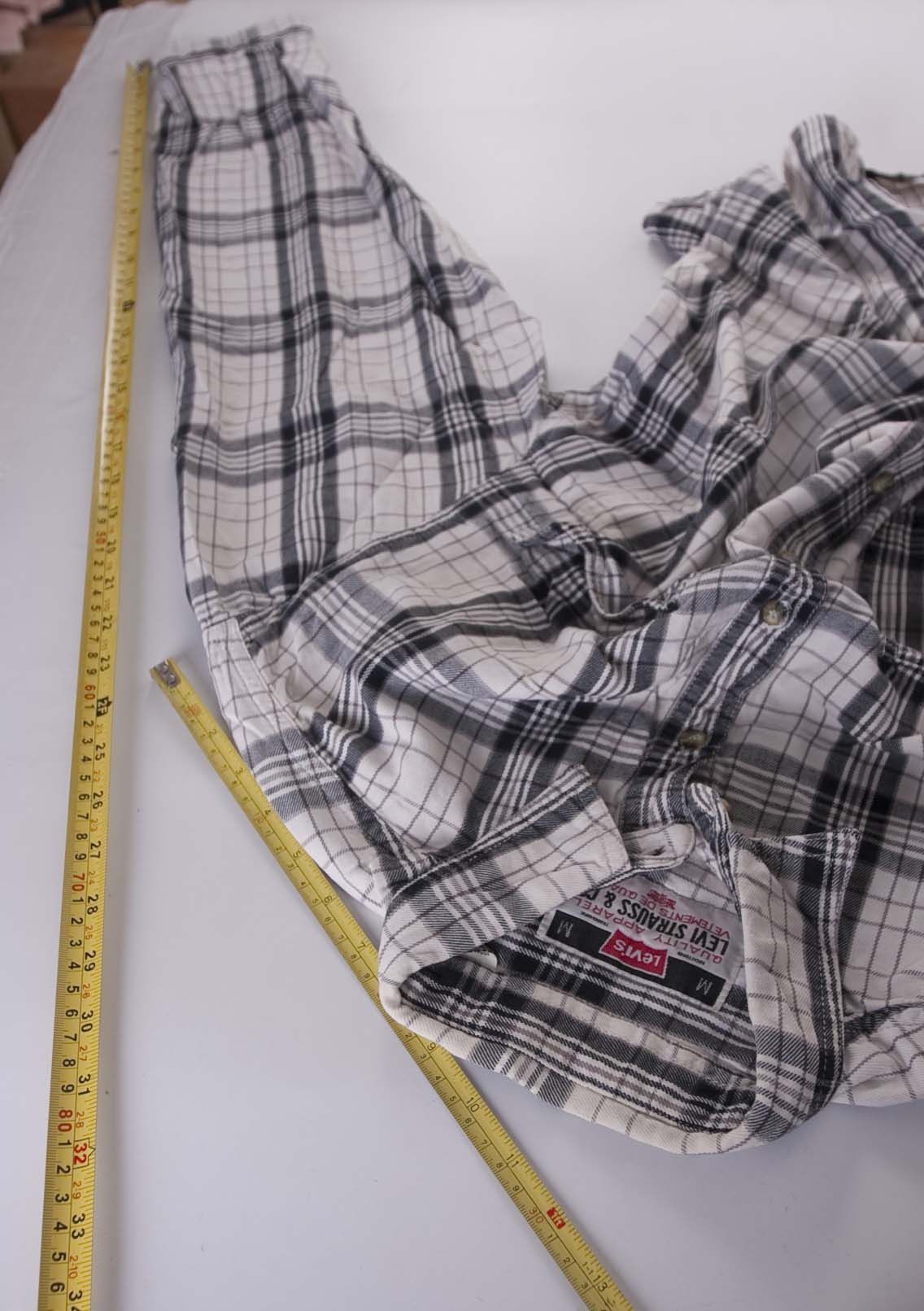 Levi's Levis Shirt Flannel Size M White / Gray Plaid Size US M / EU 48-50 / 2 - 5 Thumbnail