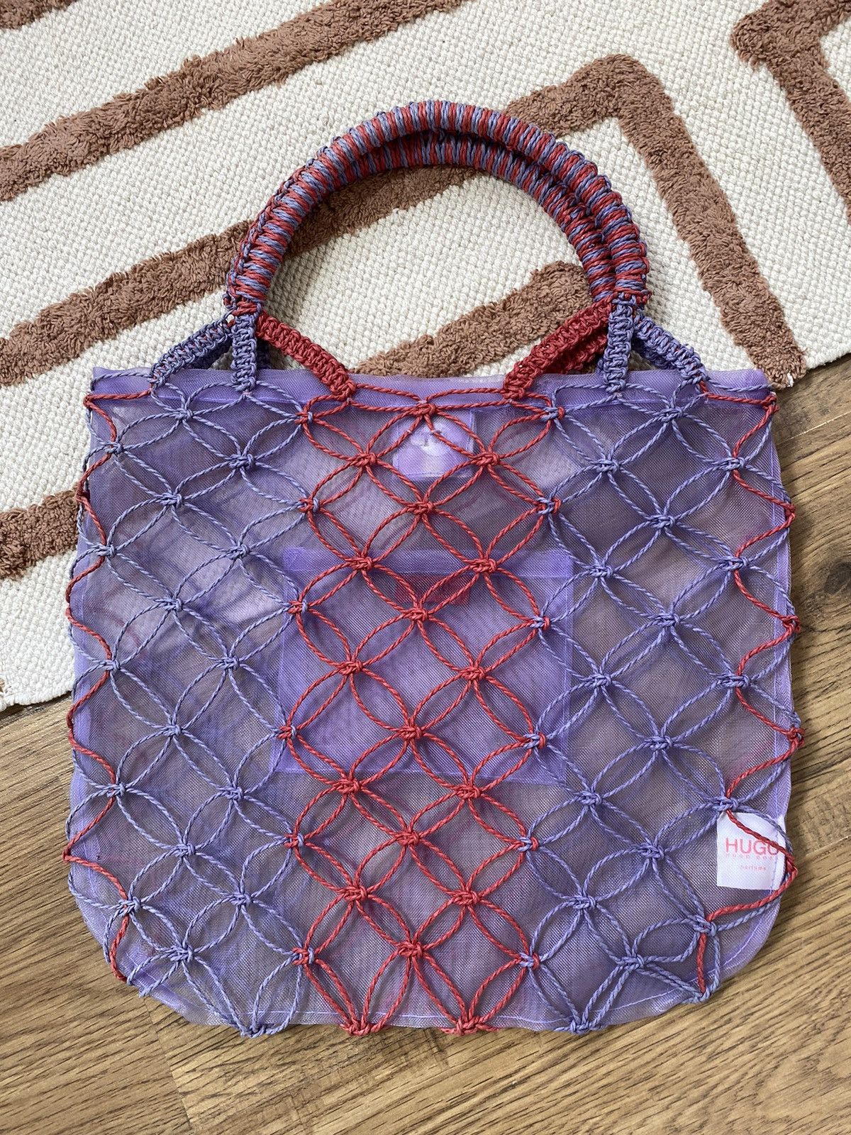 Hugo Boss HUGO BOSS PARFUMS MESH KNITTED STRAW BAG Size ONE SIZE - 2 Thumbnail