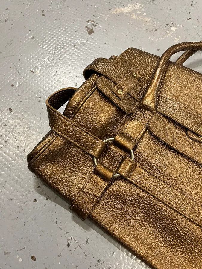 Vintage Massimo Rebecchi Strapes Bronze Gold Leather Bag Size ONE SIZE - 3 Thumbnail