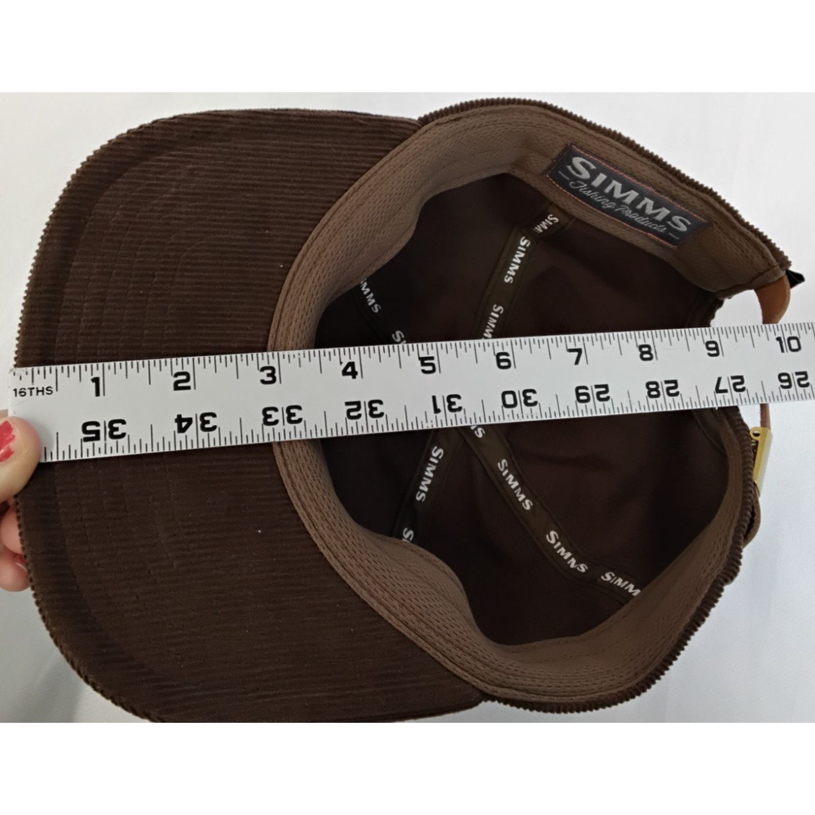 Simms Simms Corduroy Flat Brim Hat Brown Embroidered Double Haul Size ONE SIZE - 13 Thumbnail