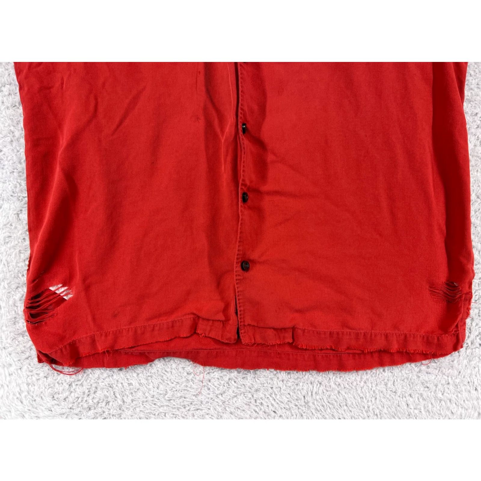 Tommy Bahama VINTAGE Tommy Bahama Shirt Mens Large Red Solid Button Up Silk Hawaiian Camp Beach READ Size US L / EU 52-54 / 3 - 6 Thumbnail