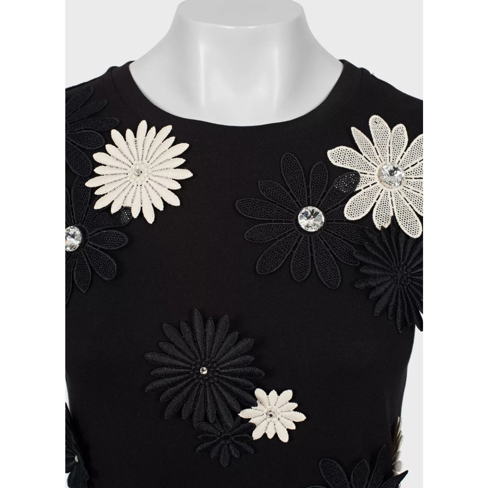 Emanuel Ungaro Emanuel Ungaro Black & White Floral Cotton T-Shirt Sz.38 Size XS / US 0-2 / IT 36-38 - 3 Thumbnail