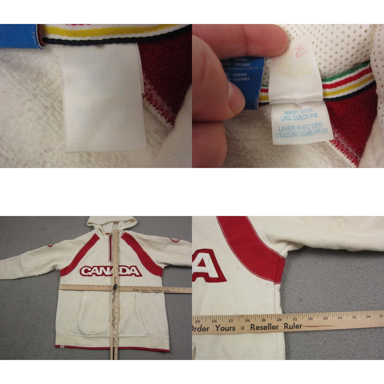 Vintage Vintage Canada Olympic Team Hoodie Mens Small Creme Red 1/4 Zip Sweatshirt Size US S / EU 44-46 / 1 - 9 Thumbnail