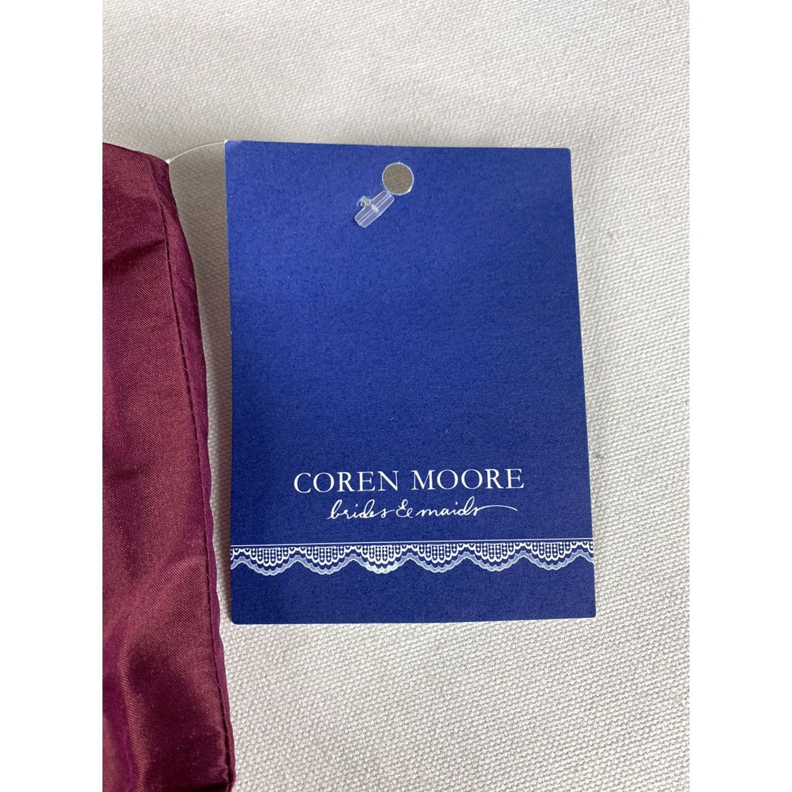 MooRER COREN MOORE BRIDES & MAIDS DRESS Womens Size 2 Burgundy Made in USA A-Line Sleeveless Long Dress Size XS / US 0-2 / IT 36-38 - 5 Thumbnail