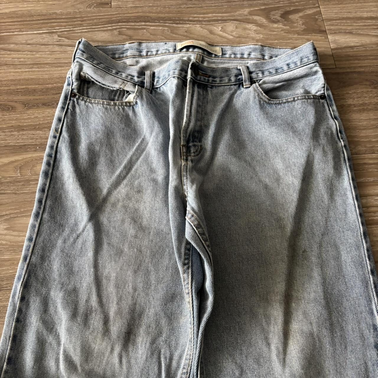 Japanese Brand Crazy Vintage Y2K/2000s Baggy Light Wash Skater Denim Jeans! 36x34 Size US 36 / EU 52 - 5 Thumbnail