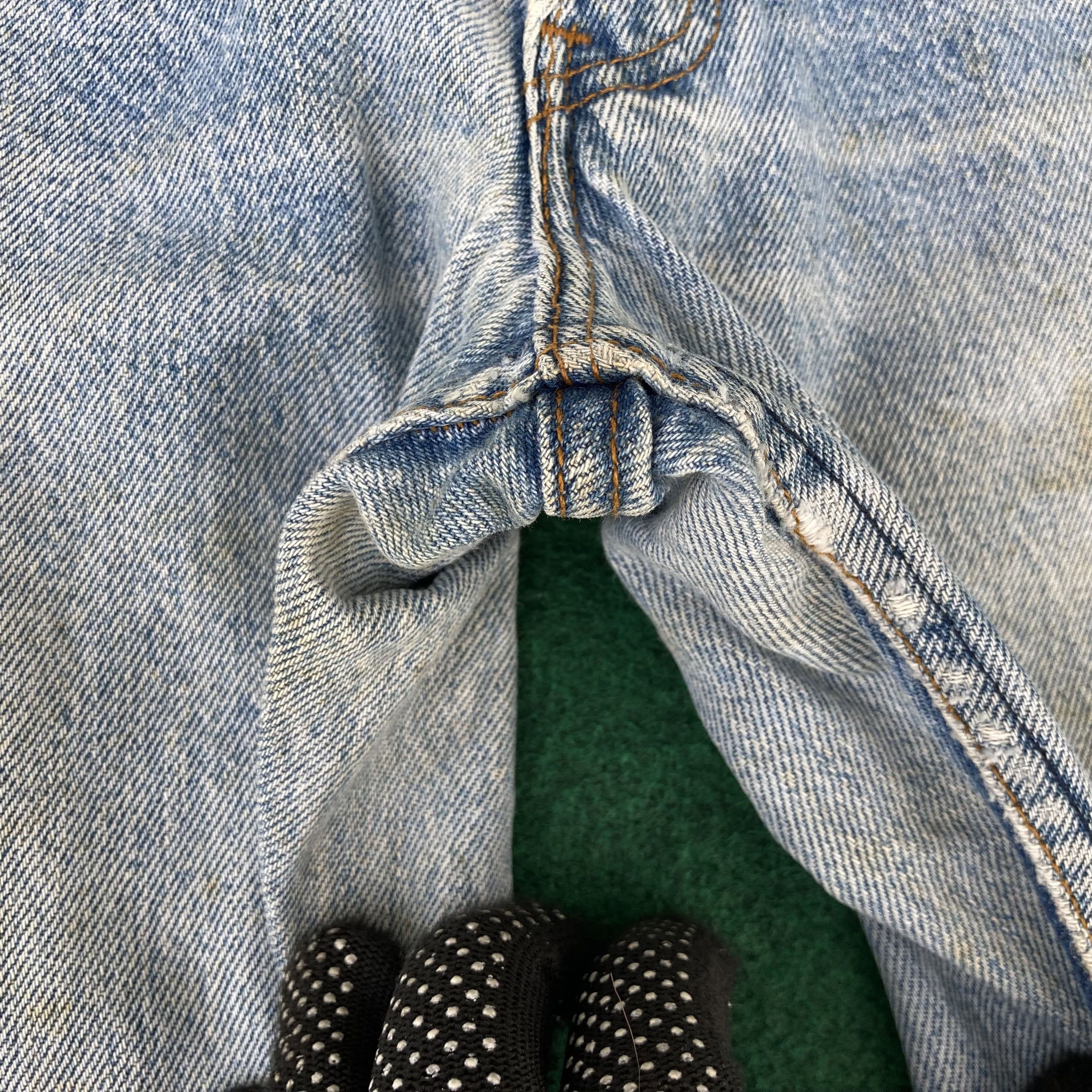 Levi's × Vintage 29x30.5 Vtg Levis 501 Distressed Destroy Ripped Grunge Jeans Size US 29 - 8 Thumbnail