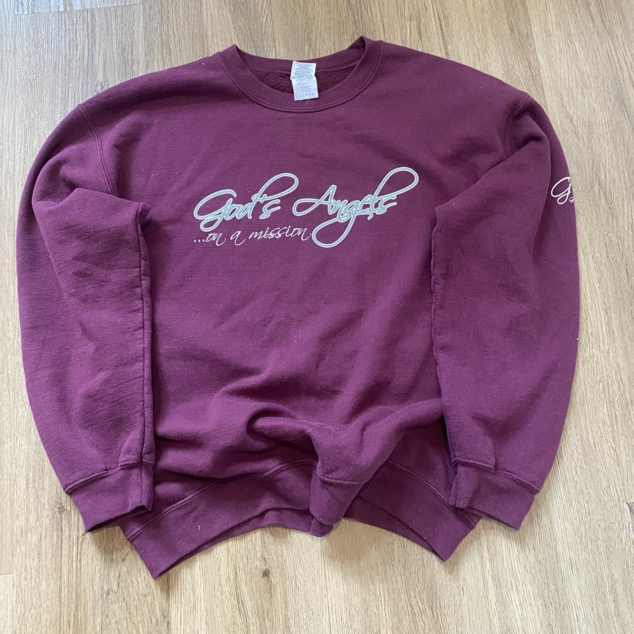 Gildan Burgundy Gods Angels Feat of lord crewneck Size US L / EU 52-54 / 3 - 1 Thumbnail