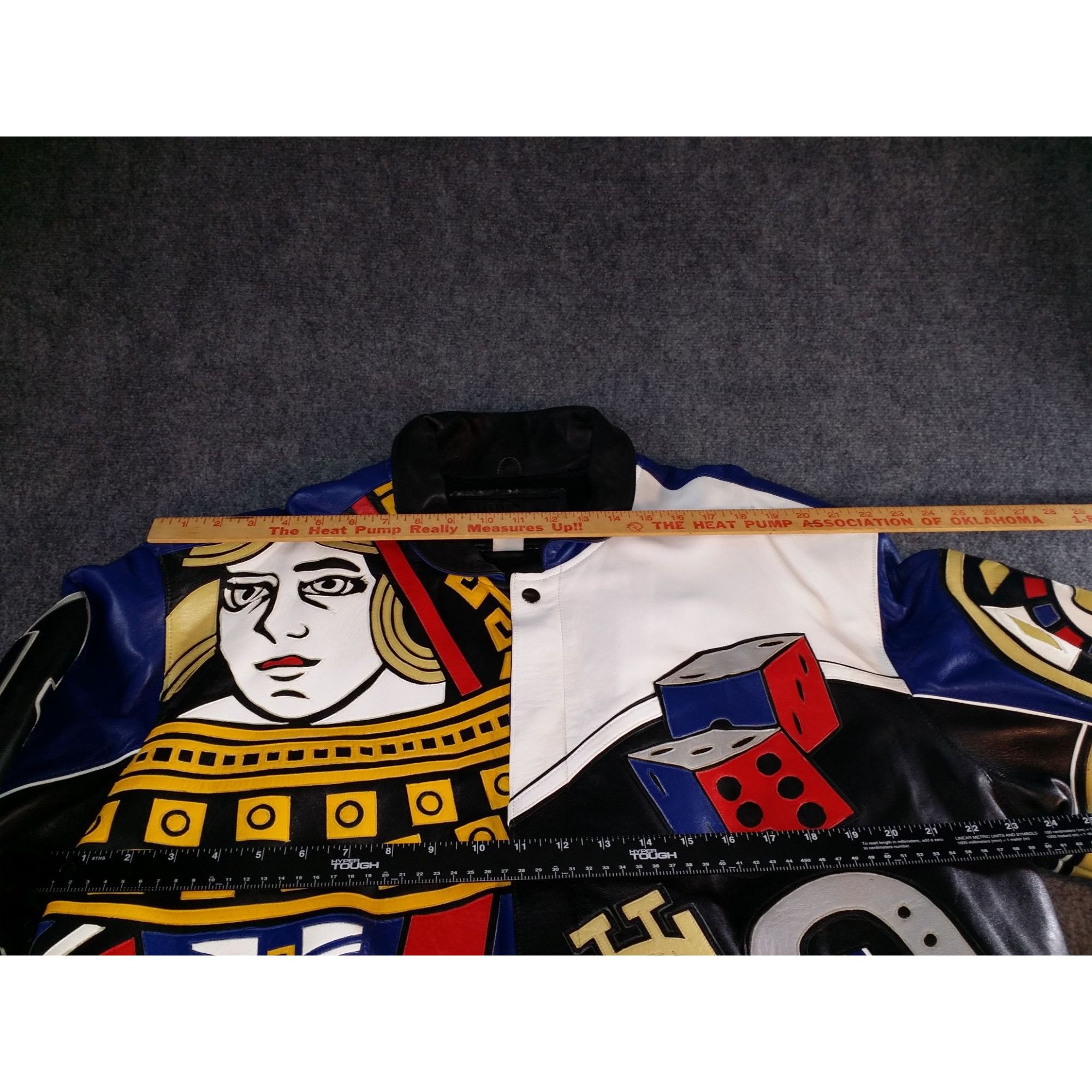 Vintage Vintage Rare 1990s King Detroit Casino Gambling Leather Jack Size US XL / EU 56 / 4 - 4 Thumbnail