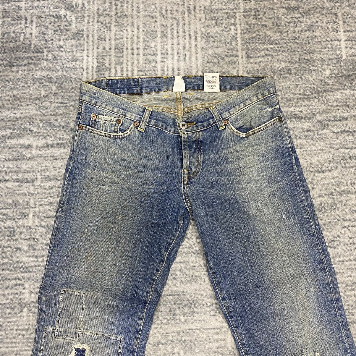 Japanese Brand × Vintage Flared🔥 Lucky Patchwork Washed Bootcut Jeans Hysteric 90s Size US 34 / EU 50 - 6 Thumbnail