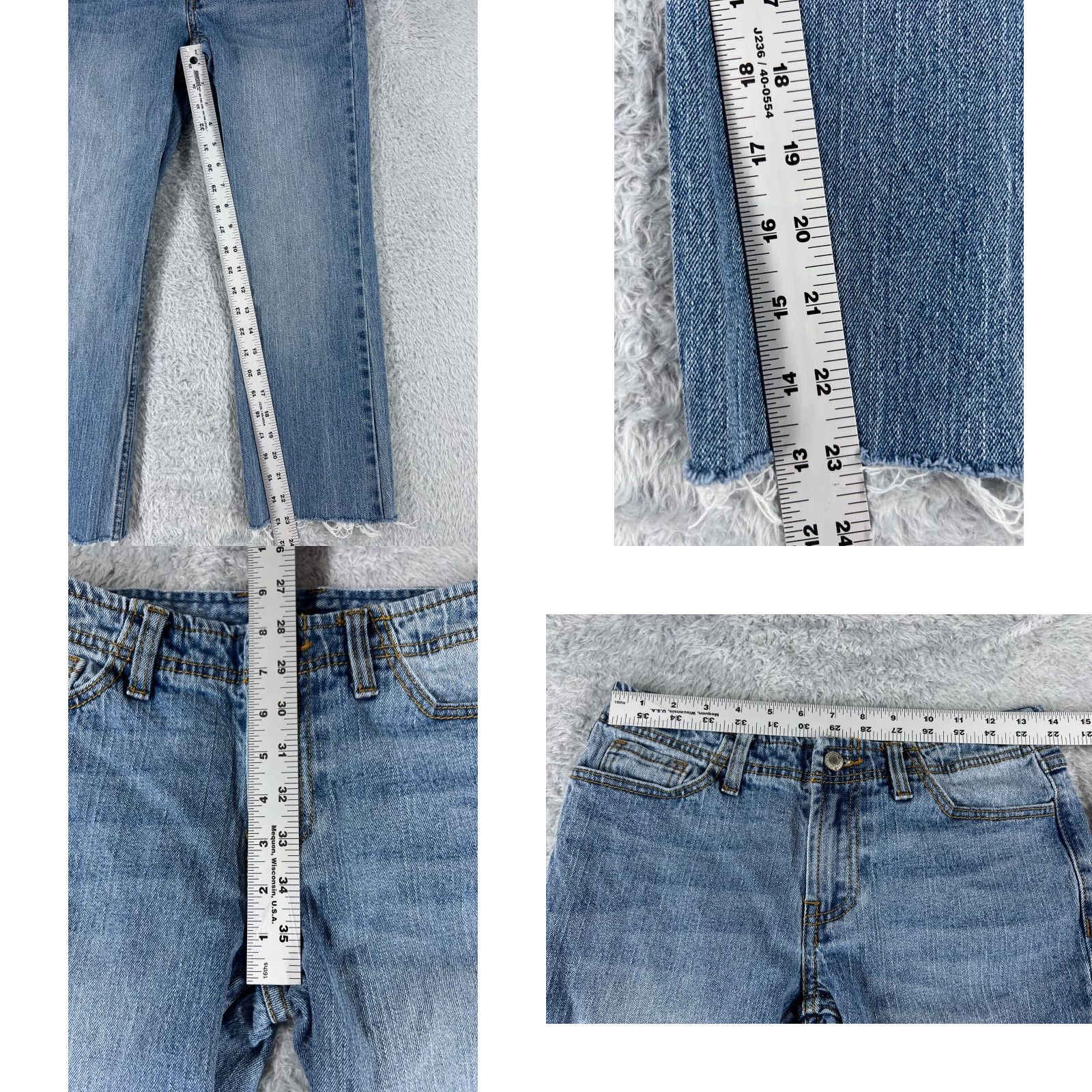 Vintage J Galt Jeans Womens 26 Blue Denim Straight Cotton Blend Low Rise 26x23 Jeans, 5-Pocket, Light Wash, Regular Fit, Machine Washable, Vintage: No Size 26" / US 2 / IT 38 - 8 Thumbnail