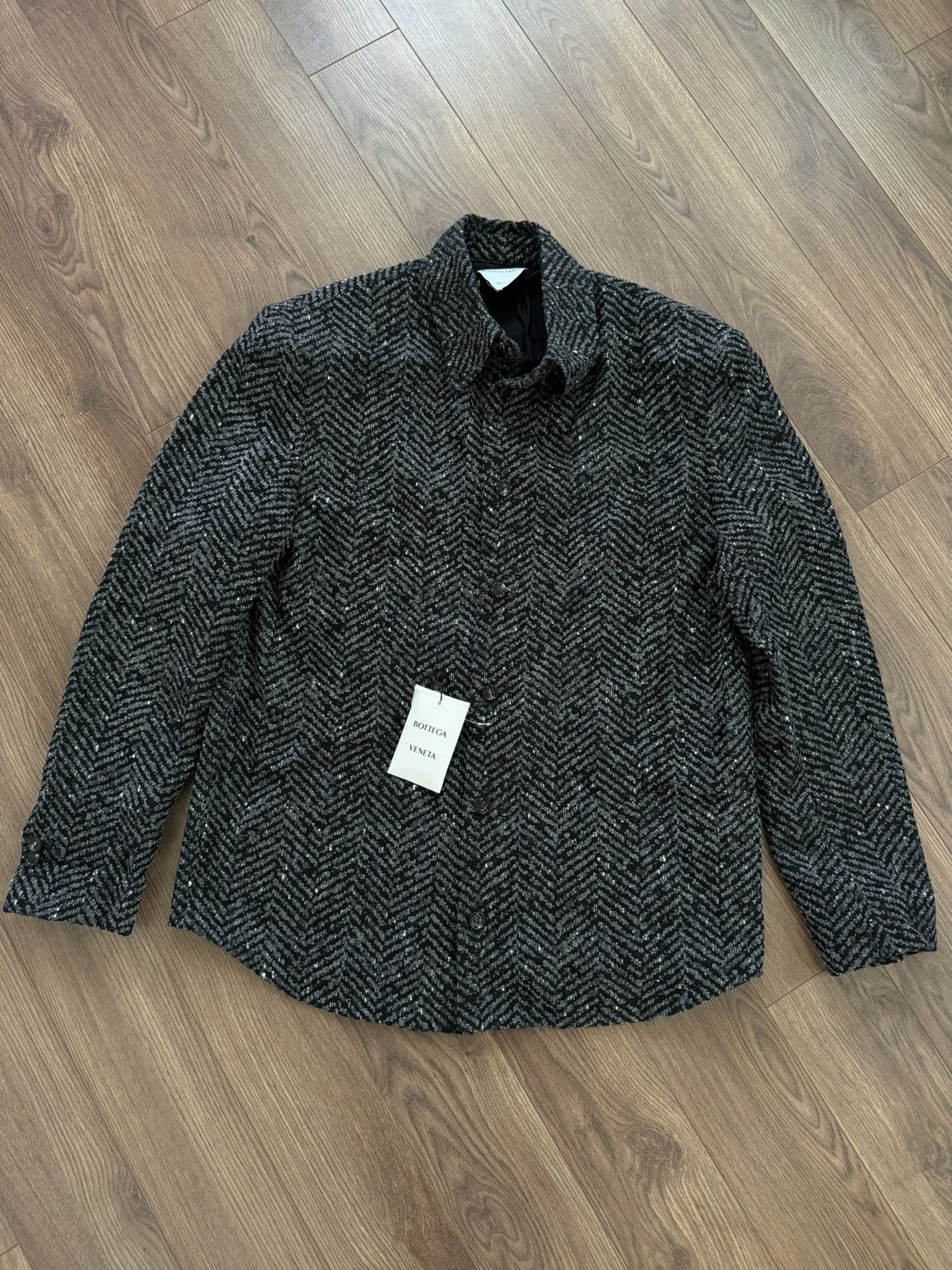 Bottega Veneta Bottega Veneta Herringbone wool blend jacket Size US L / EU 52-54 / 3 - 1 Thumbnail