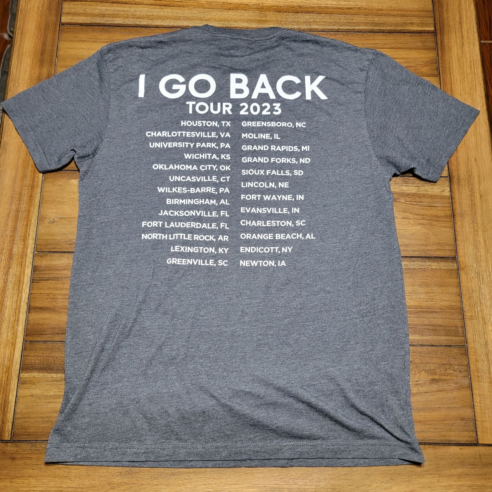 Next Level Apparel Kenny Chesney Unisex Tee (NLA) "I Go Back Tour 2023" - Large Size L / US 10 / IT 46 - 3 Thumbnail