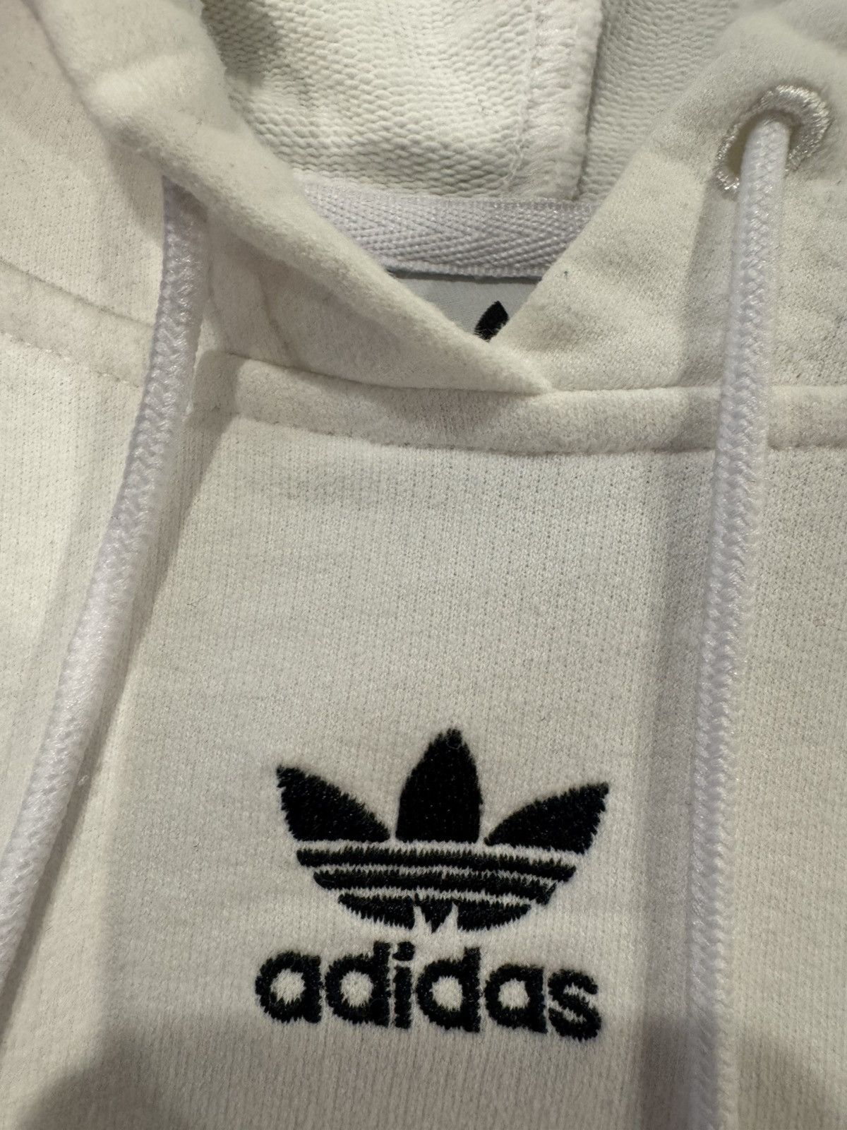 Adidas Adidas White 3 Stripe Trefoil Crop Hoodie DX2321 Womens Med Size M / US 6-8 / IT 42-44 - 5 Thumbnail