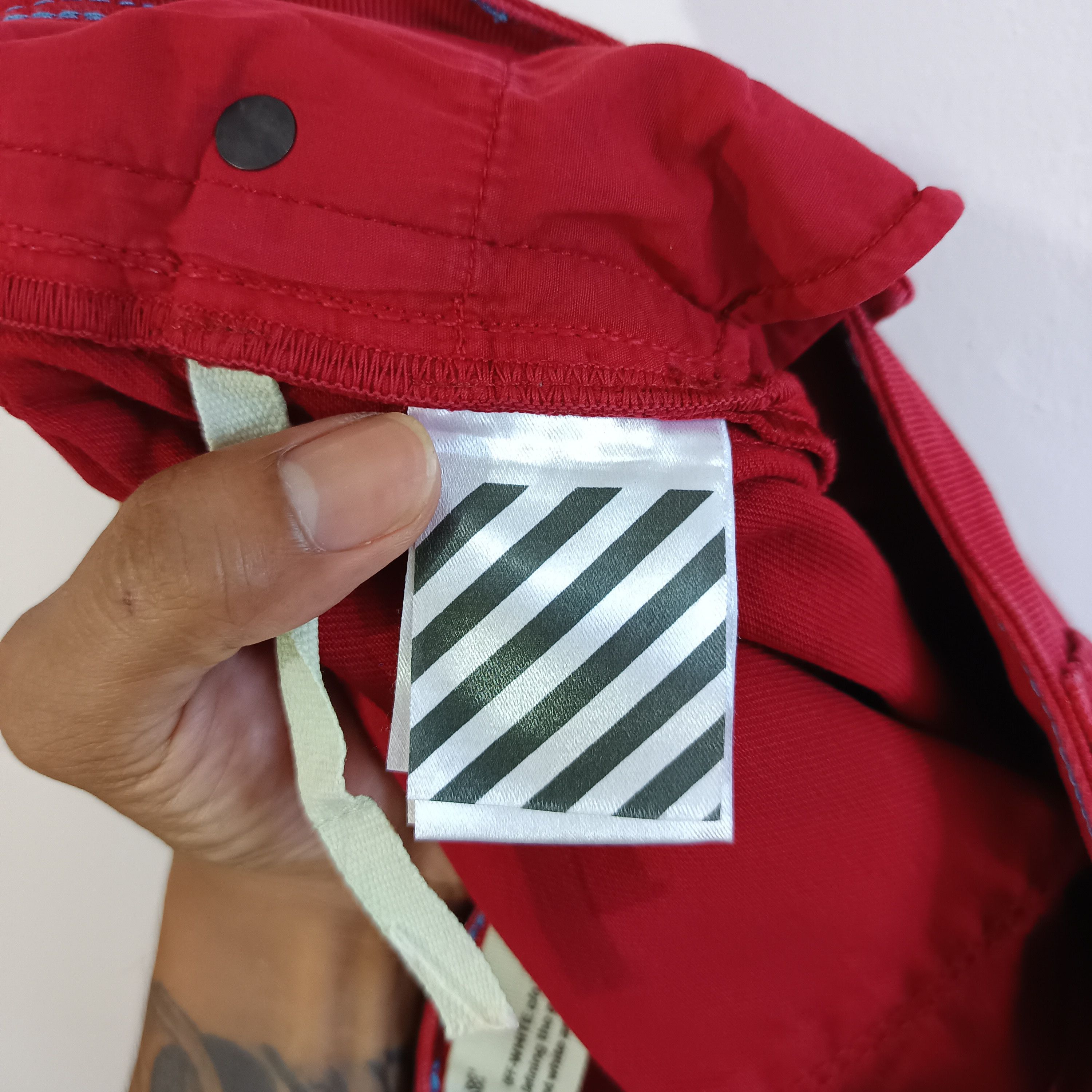 Off-White OFF WHITE DENIM LABEL PANTS Size 27" / US 4 / IT 40 - 8 Thumbnail