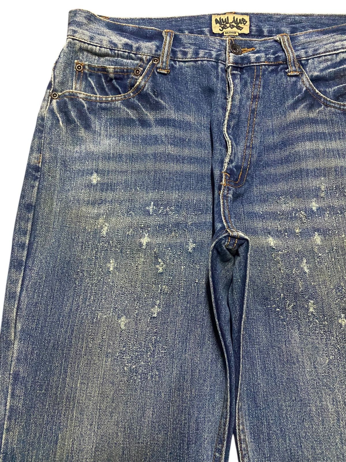 Seditionaries Vintage Japanese Brand Nylaus Grunge Distressed Flare Jeans Size US 31 - 7 Thumbnail