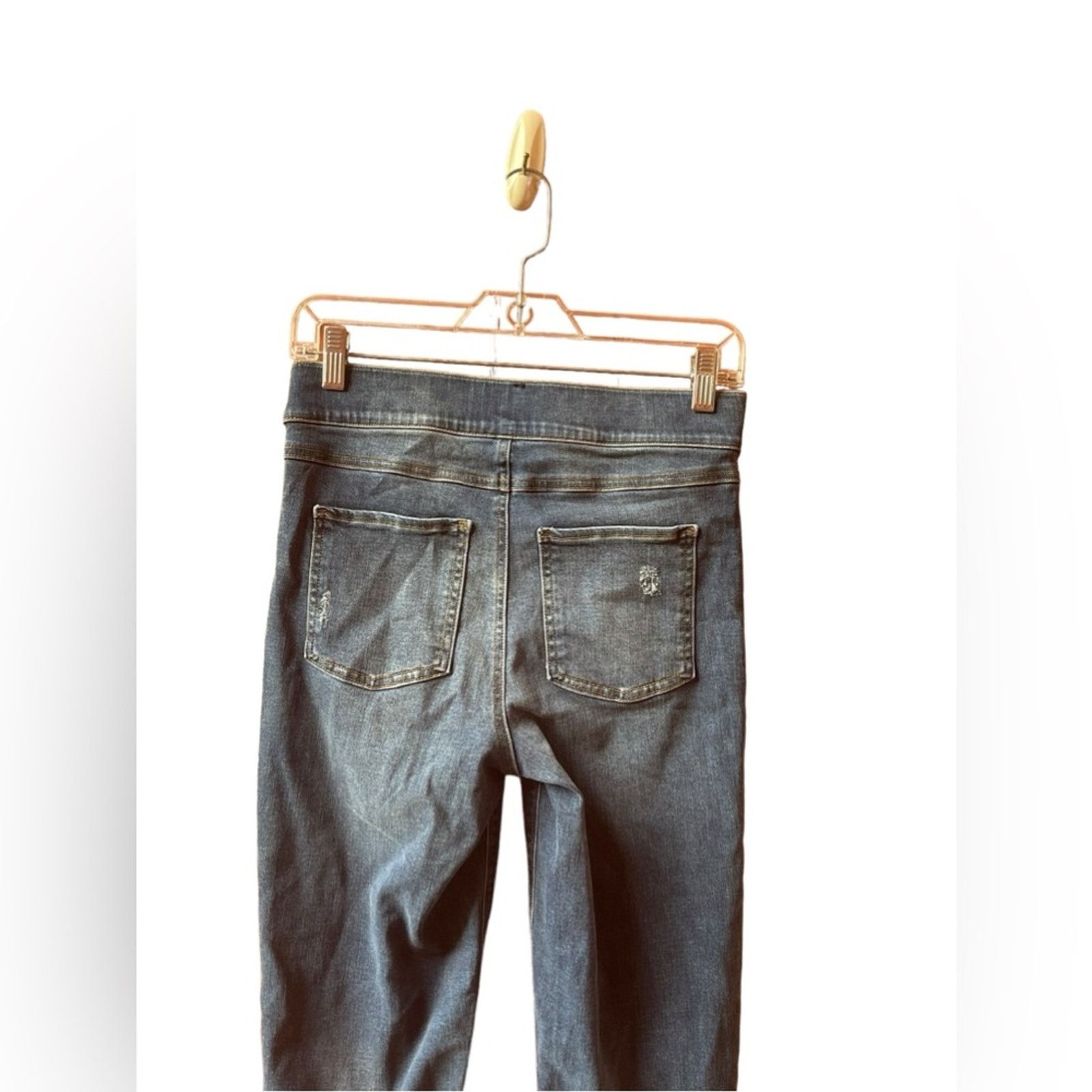 Spanx SPANX Distressed Ankle Skinny Jeans Medium Wash Size 28" / US 6 / IT 42 - 4 Thumbnail
