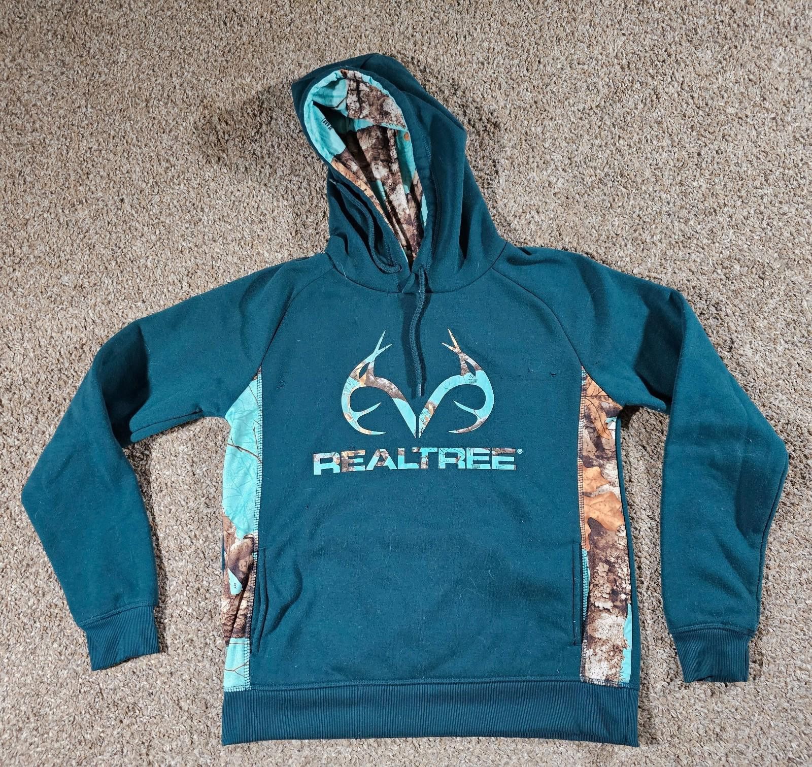 Realtree Realtree Hoodie Mens S Blue Green Camo Sweatshirt Outdoor Size US S / EU 44-46 / 1 - 1 Thumbnail