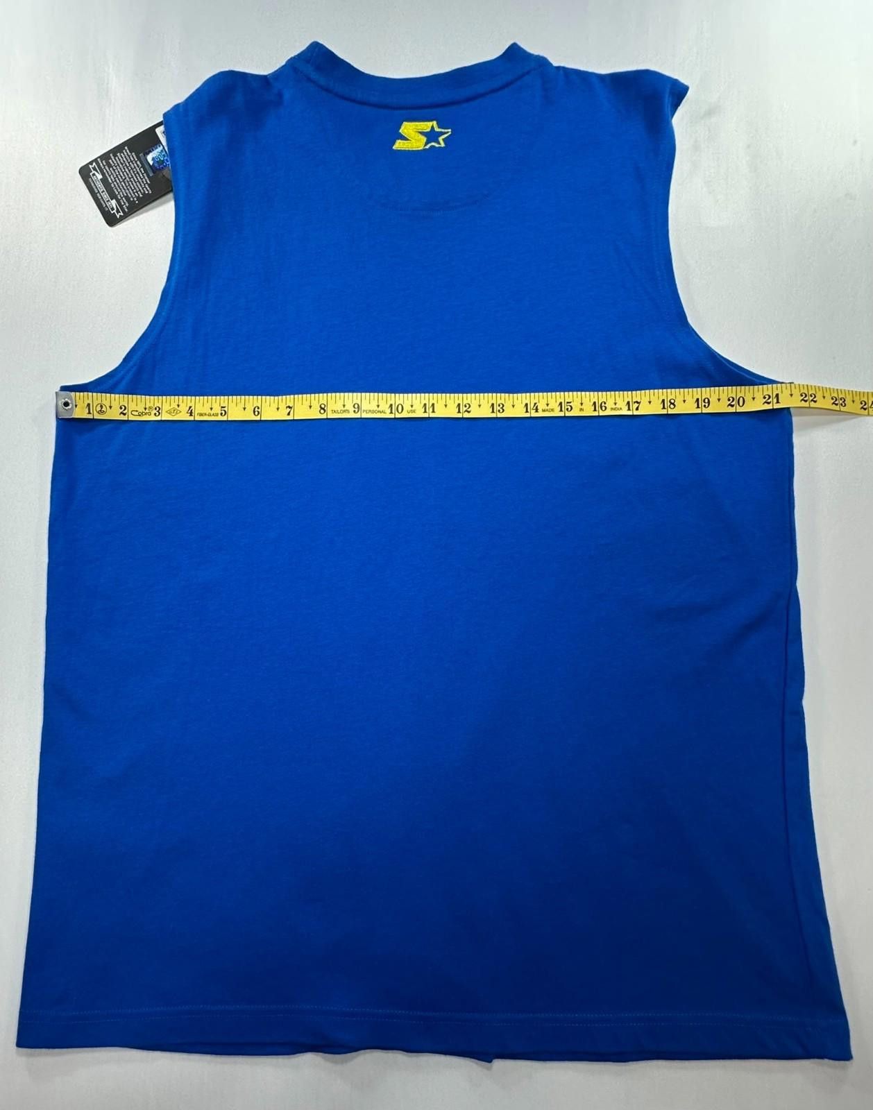 Starter Starter Logo Embroidered Sleeveless T-Shirt Blue Mens M Size US M / EU 48-50 / 2 - 4 Thumbnail